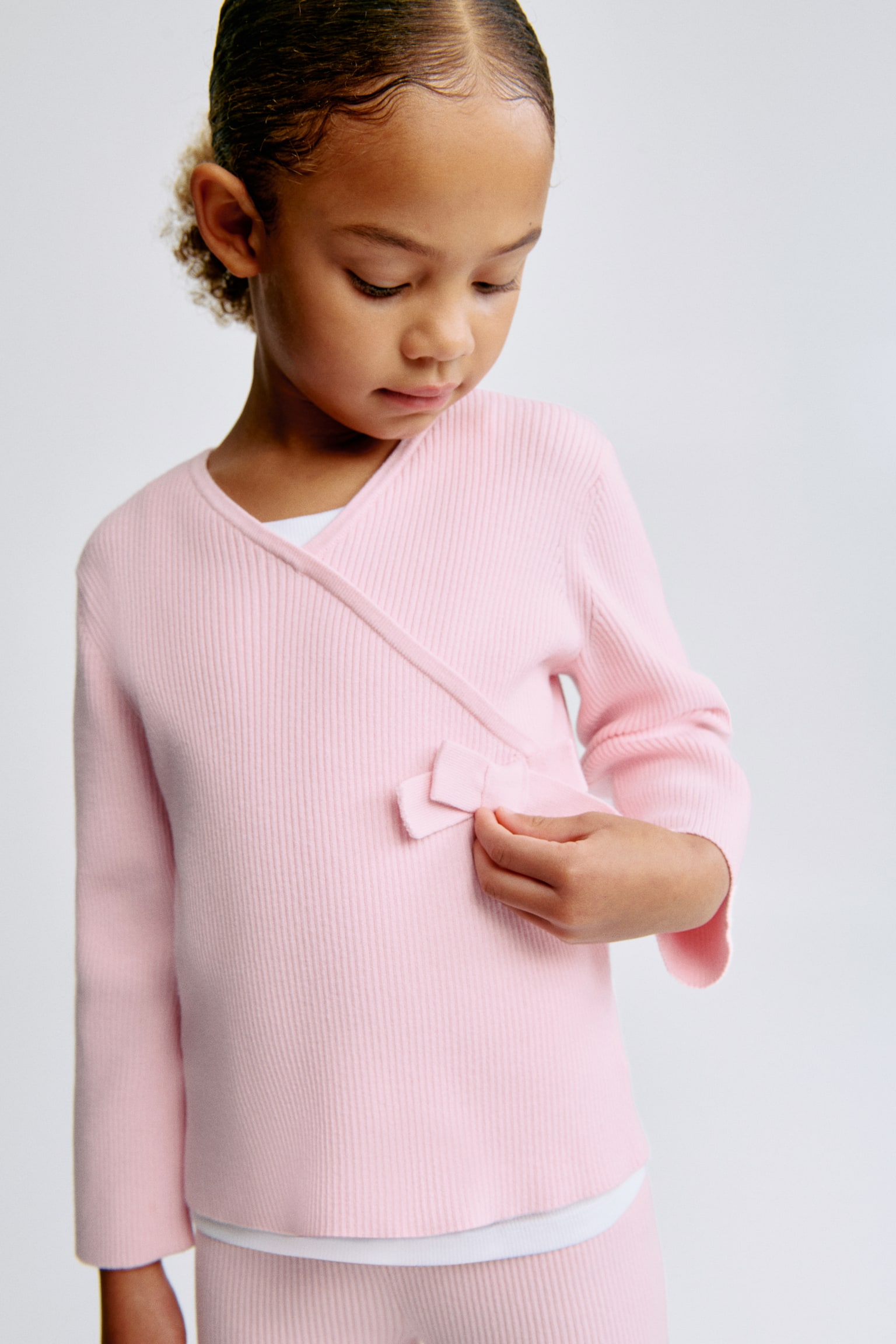 2-piece top and leggings set - Pink/Beige marl - 4