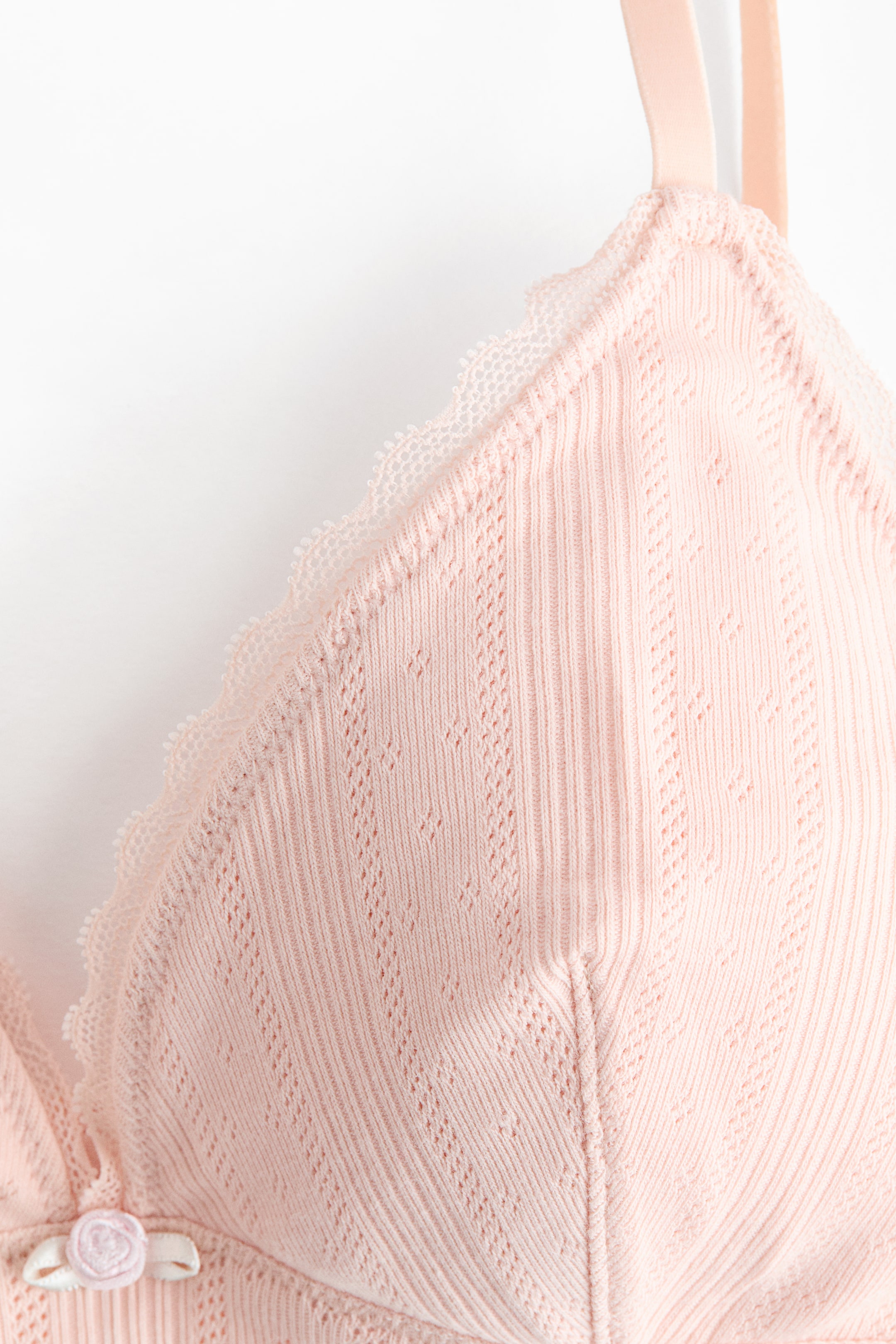 Padded Soft-Cup Pointelle Bra