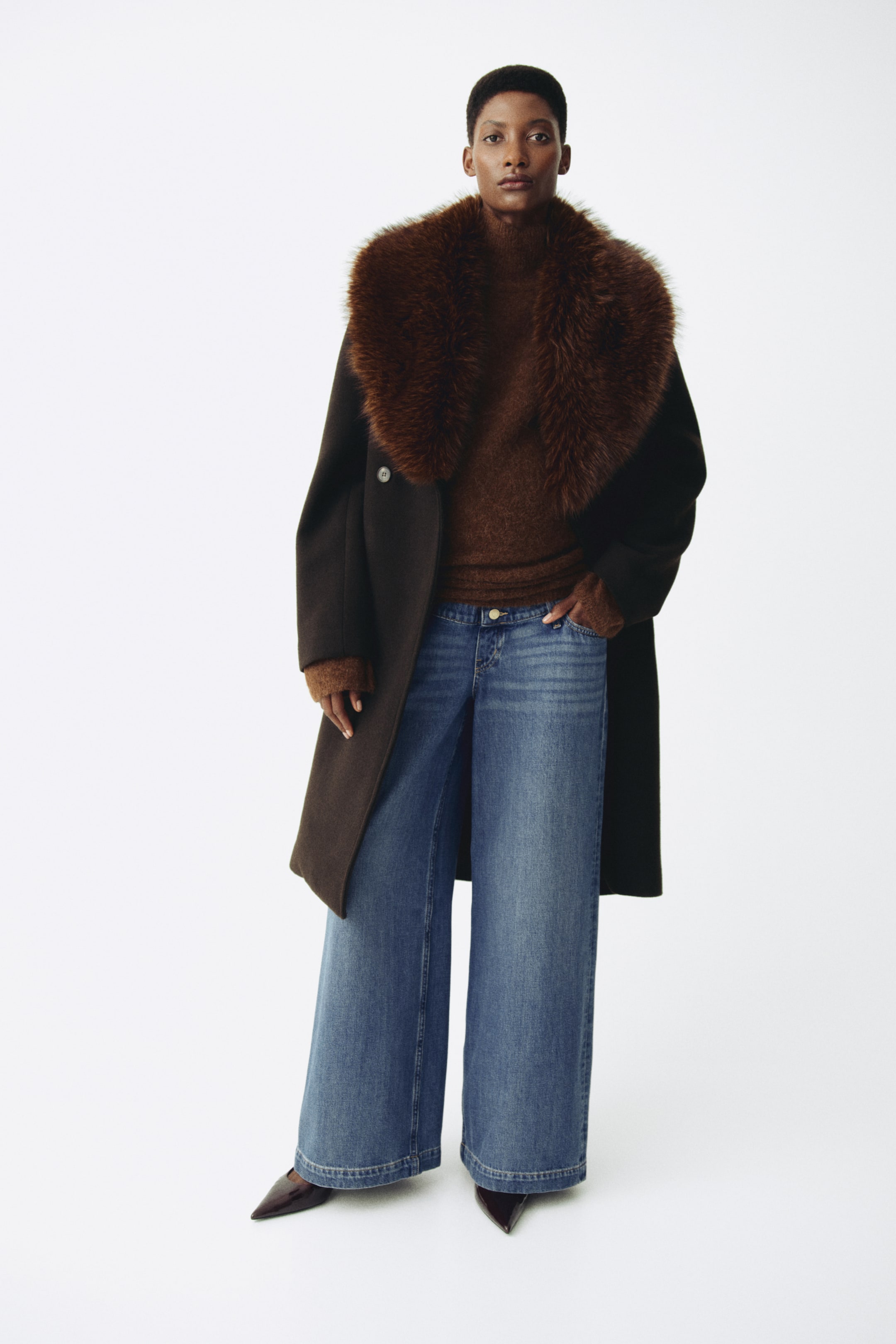 View larger image: MAMA Wide jeans - Denim blue - Ladies | H&M HK 1