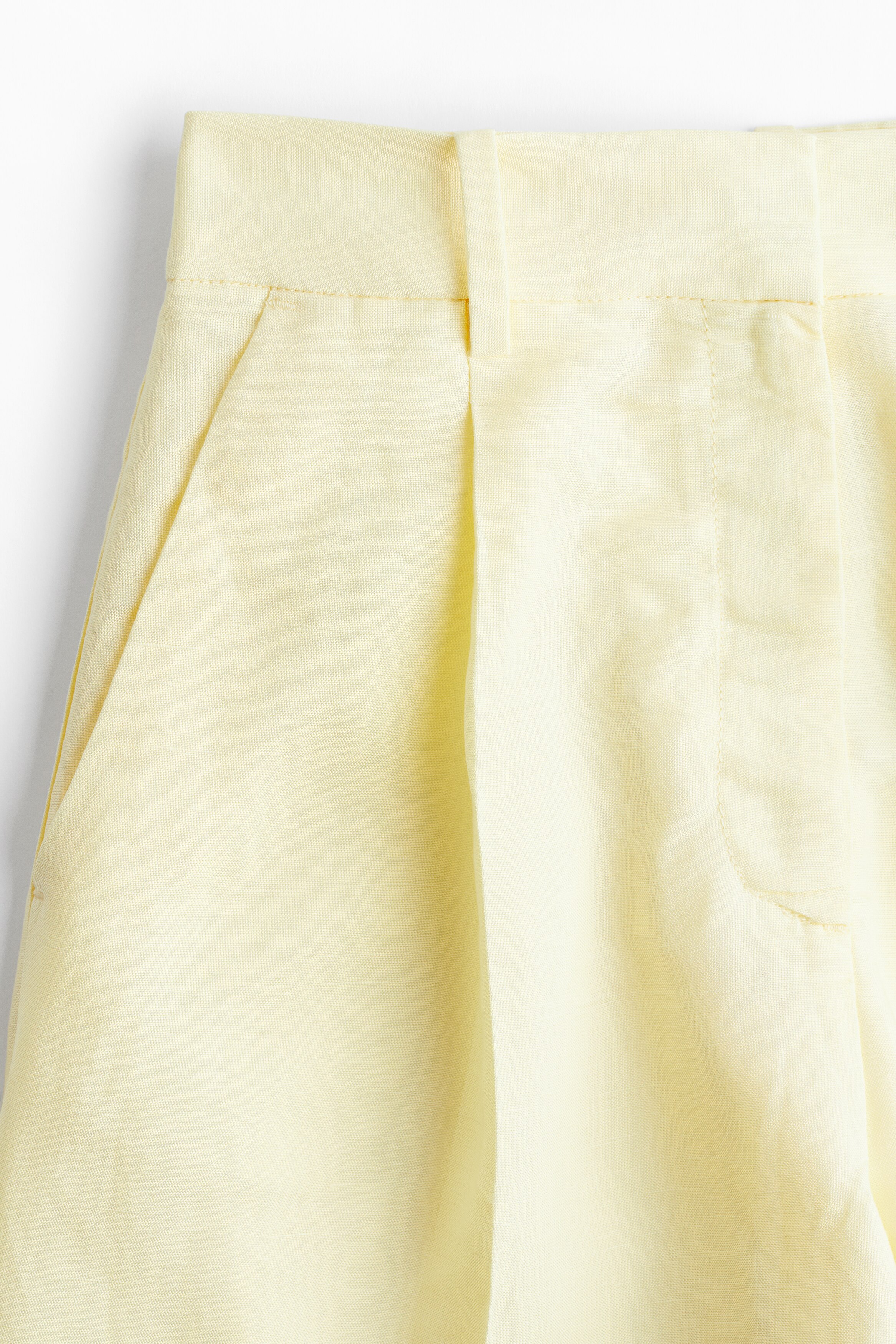 Linen-blend shorts