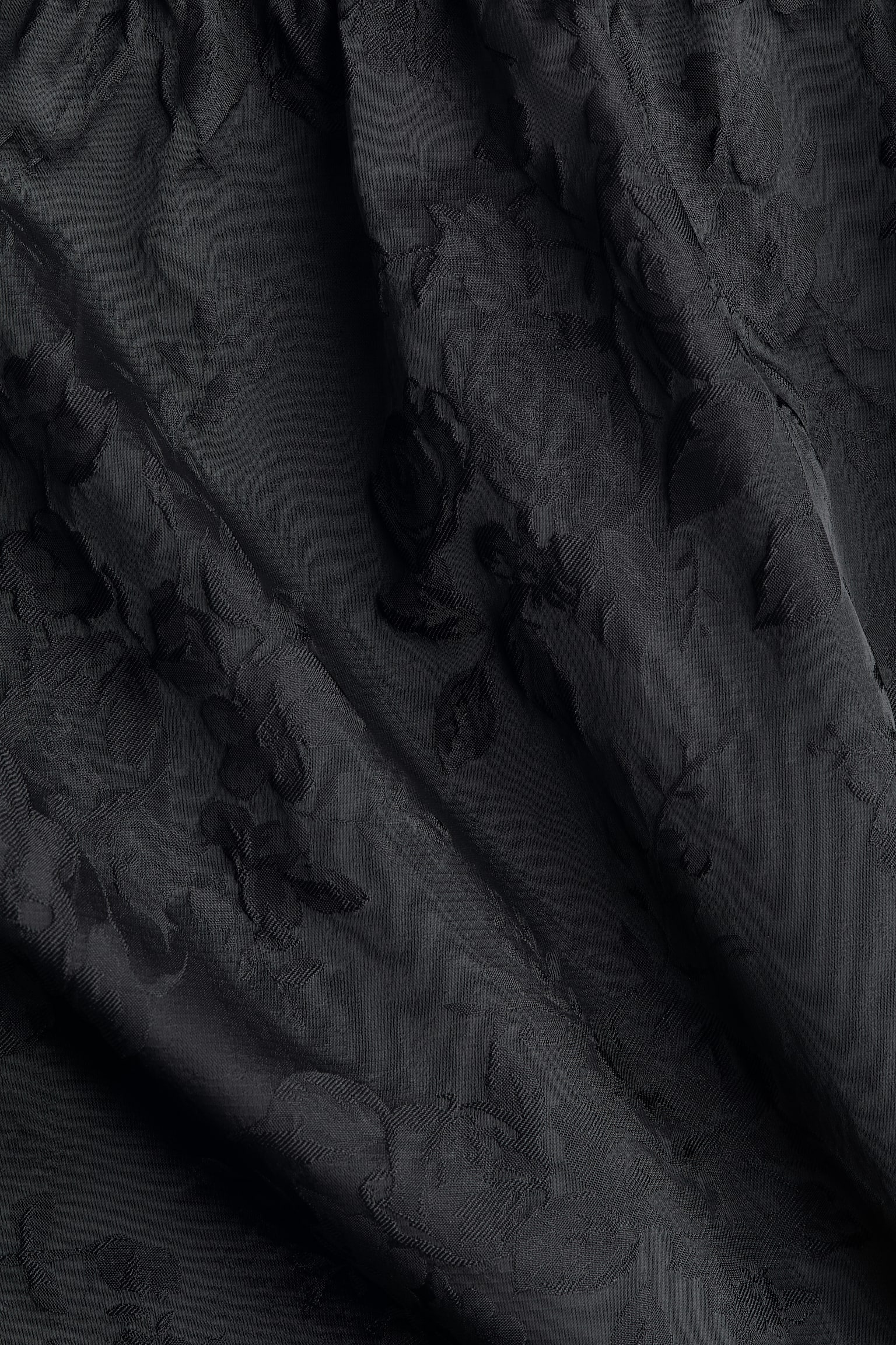 Рокля от жакардова материя - Черен - 7