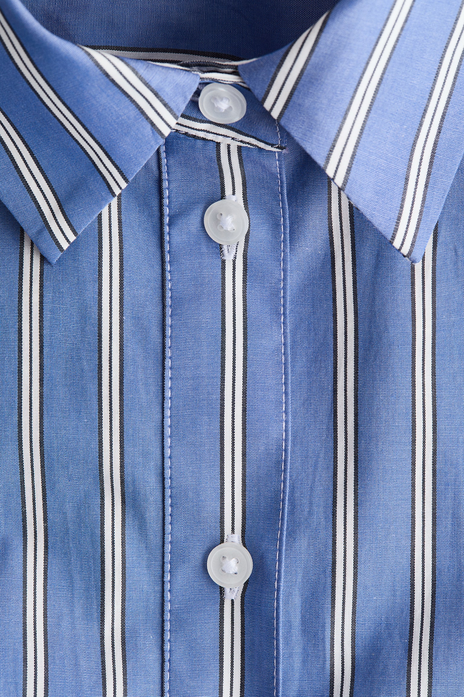 Женская рубашка H&M Oversized Poplin, цвет: Синий — фото 4
