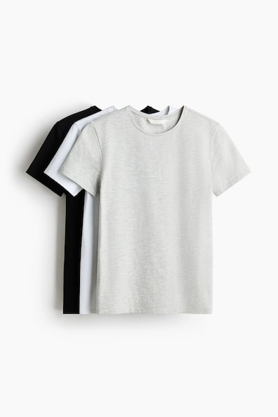 Crop Top Donna A Costine, Maniche Corte, Girocollo, Slim Fit, Y2K, Grigio, Taglia XS