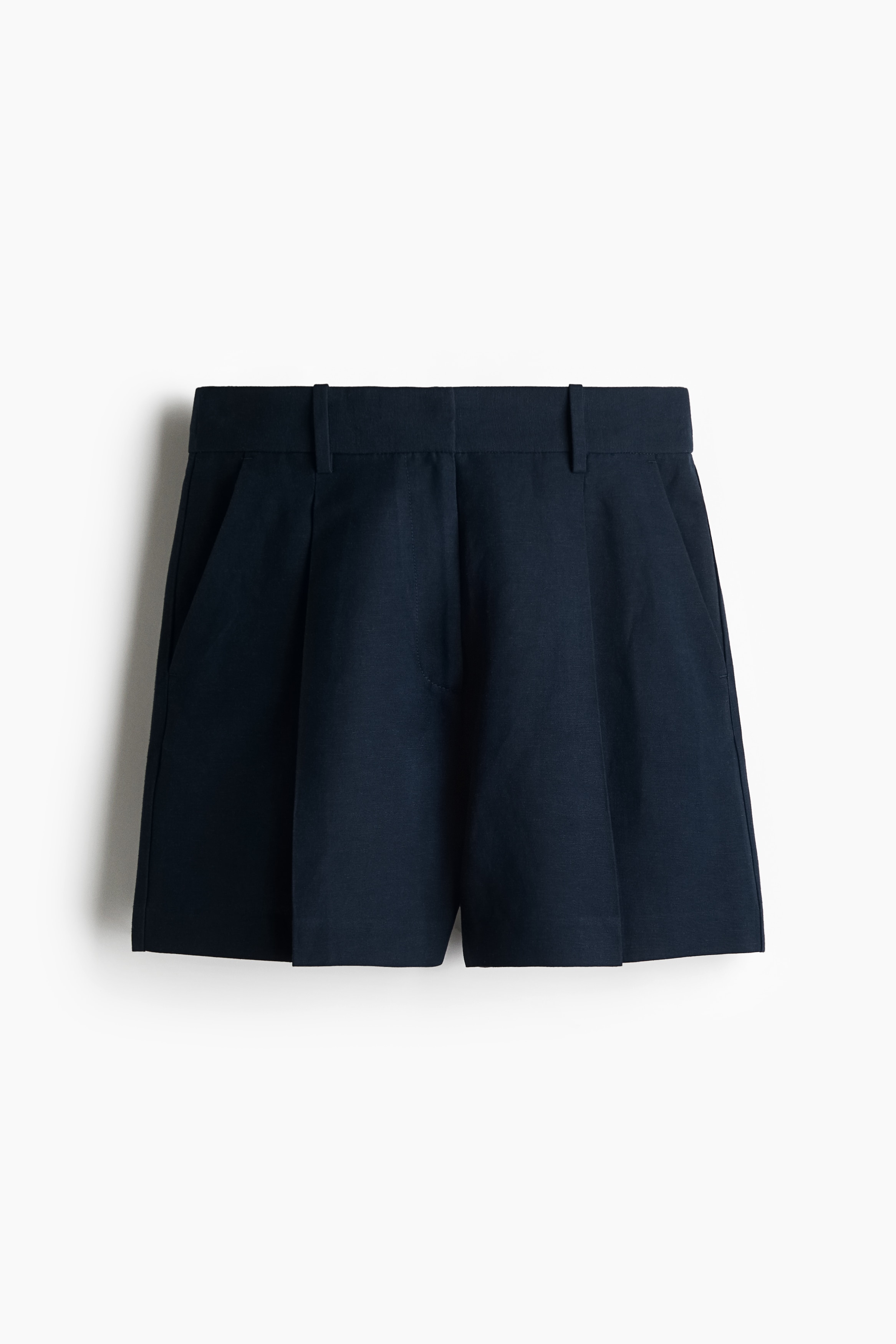 Shorts aus Leinenmix - Marineblau/Hellbeige/Khakigrün/Weiss/Schwarz