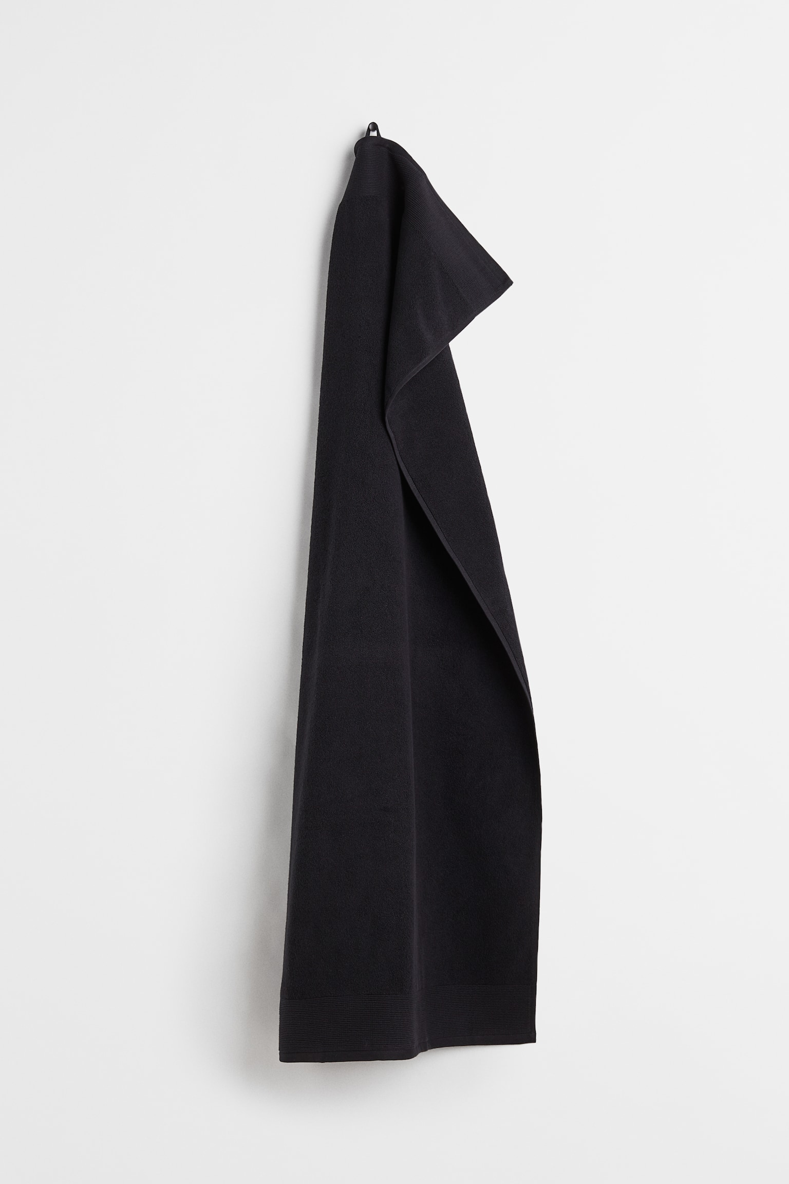 Cotton terry bath towel - Black