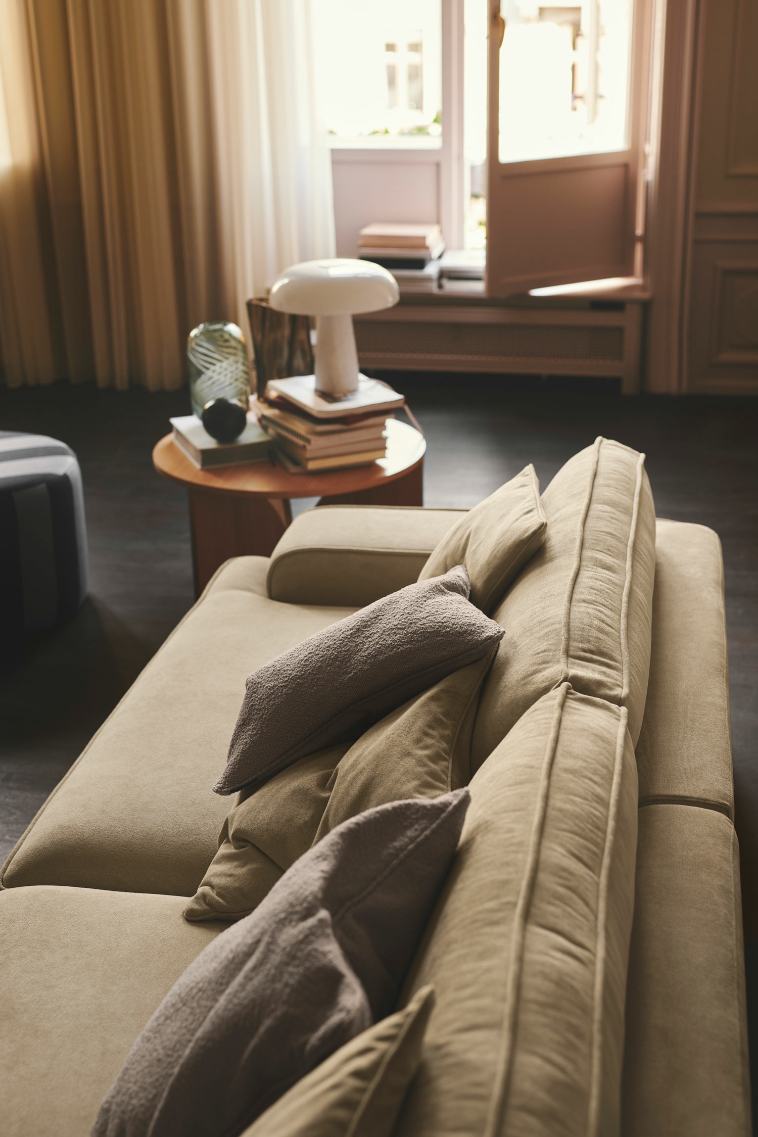 Leonora 3-sitzer Sofa - Form Cream/Moss Grass Green
