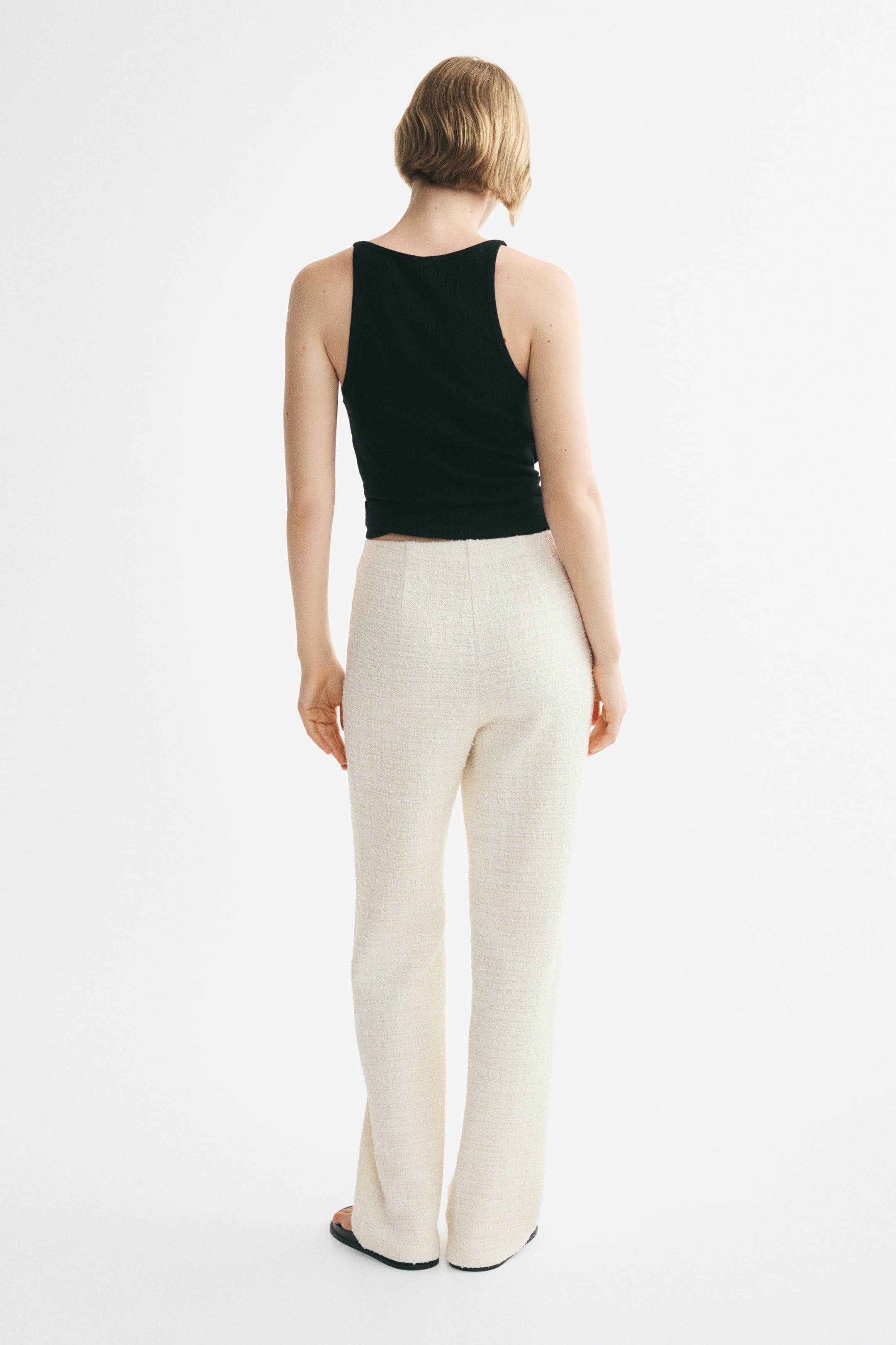 Pull-On Bouclé-Knit Pants