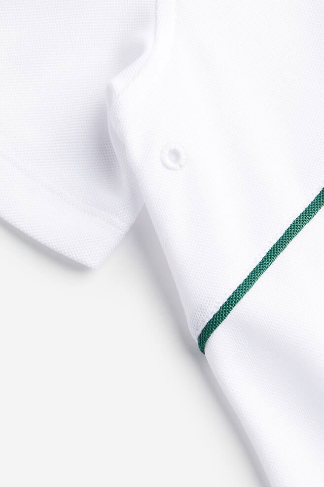 DryMove™ Tennis shirt - White/Black/Dark green/Red - 5