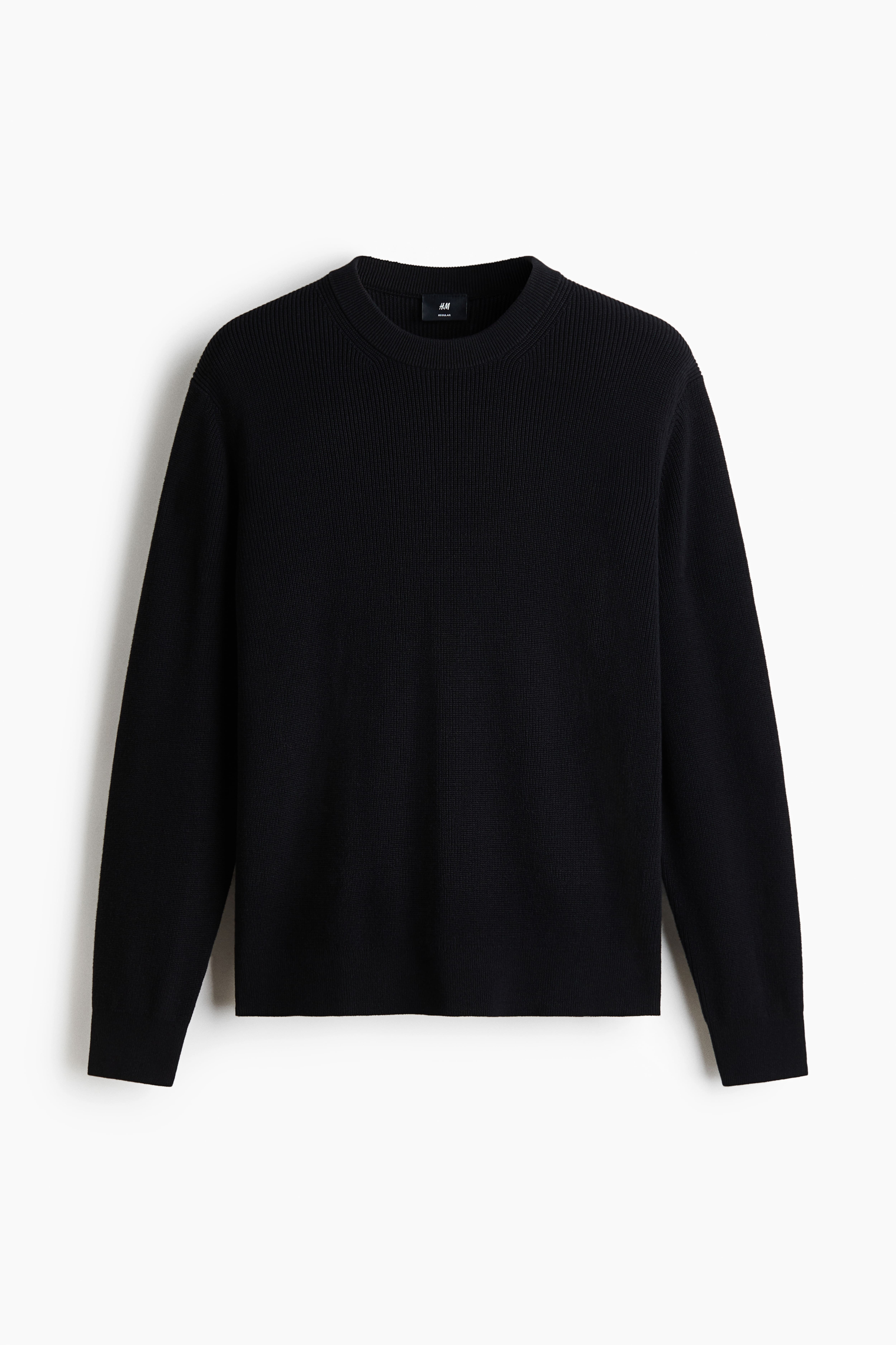 Regular-Fit Rib-Knit Cotton Sweater