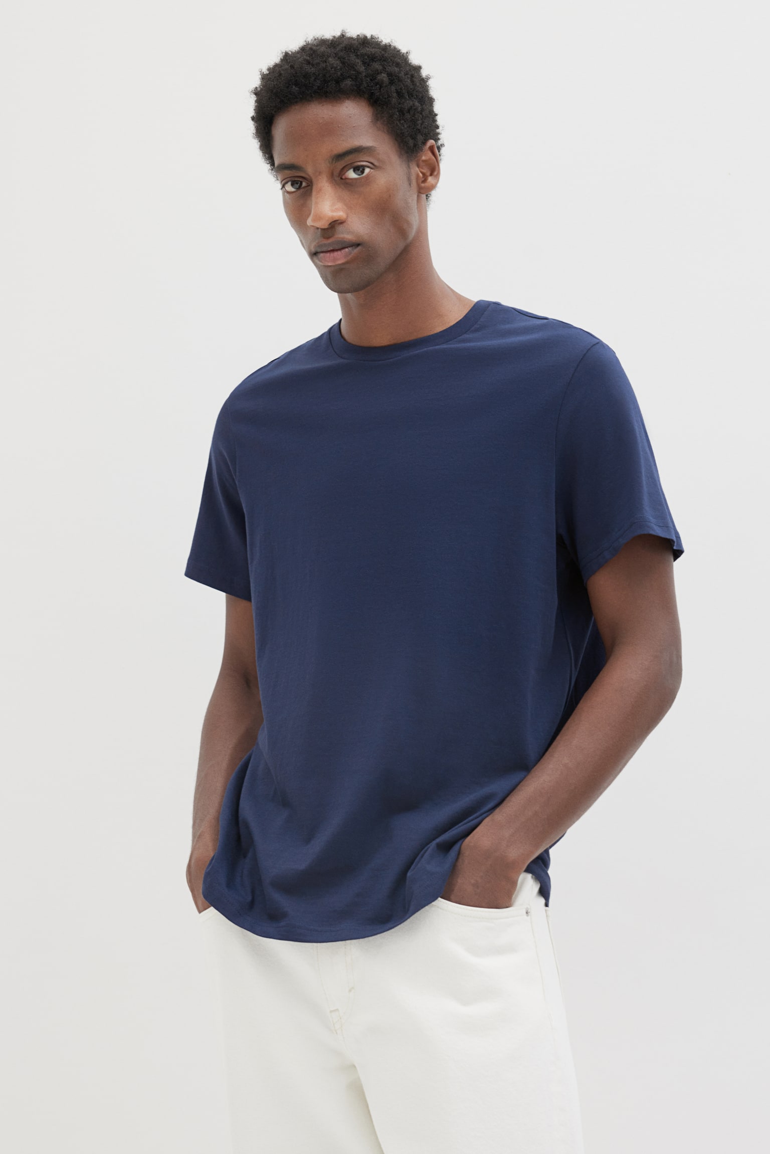 Regular Fit T-shirt - Dark blue/Black/Light beige/Burgundy/Dark grey/Forest green/Grey marl/Light beige/Dark brown/Black marl/Light green/Turquoise/Light green/Pink/Dark aubergine/White/Khaki green/Blue - 1