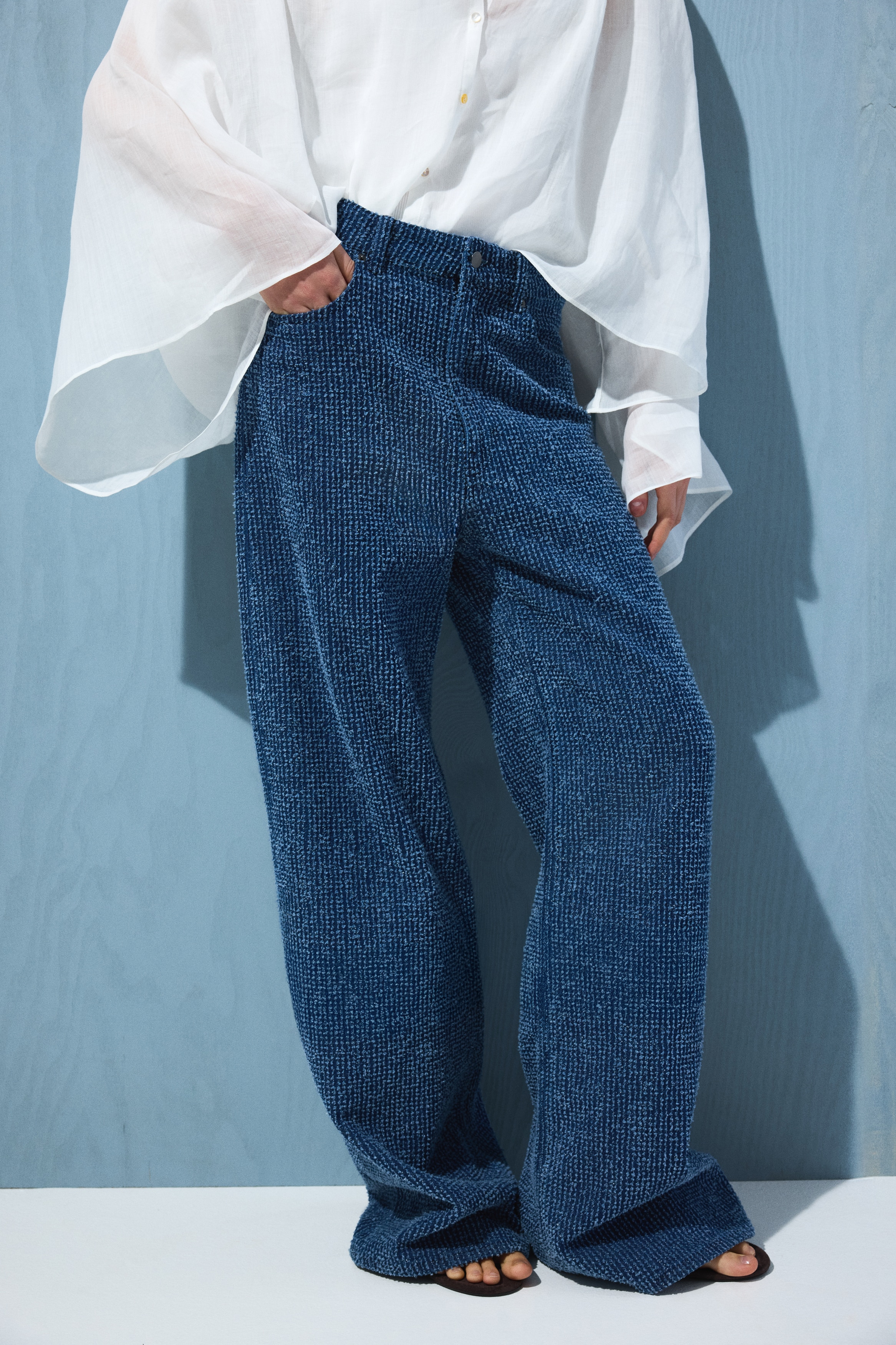 PANASIAM cloth trousers, yellow, L
