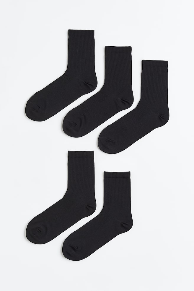 Lot de 5 chaussettes de sport DryMove™ - Noir/Blanc/Gris foncé/Vert kaki foncé/bleu marine - 1
