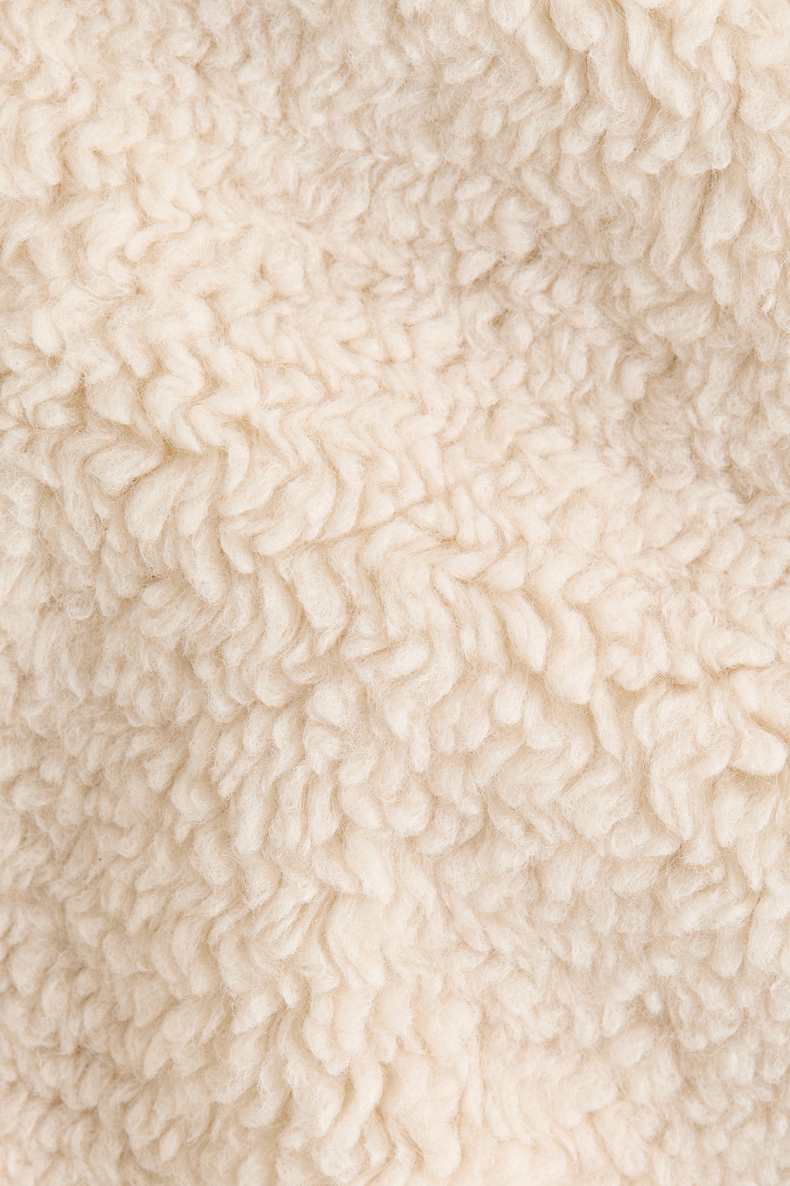 Teddy jacket - Light beige/Dark brown - 3