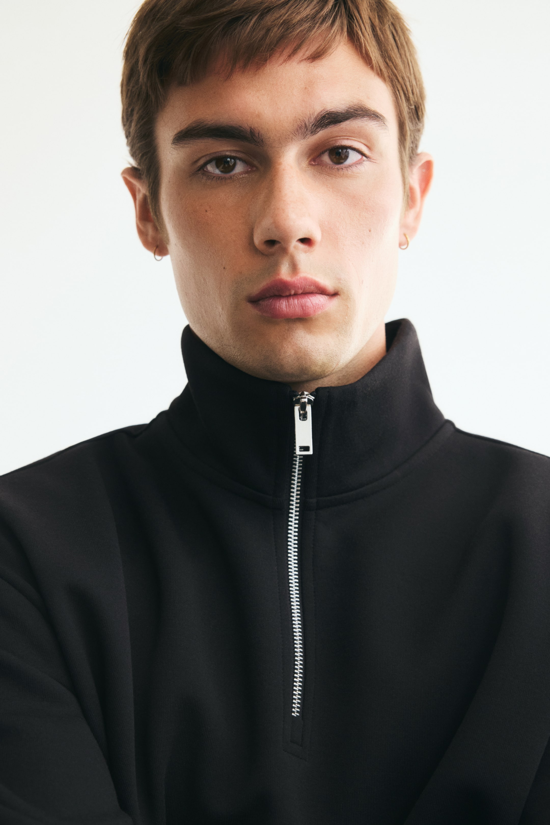 Relaxed-Fit Half-Zip Sweatshirt