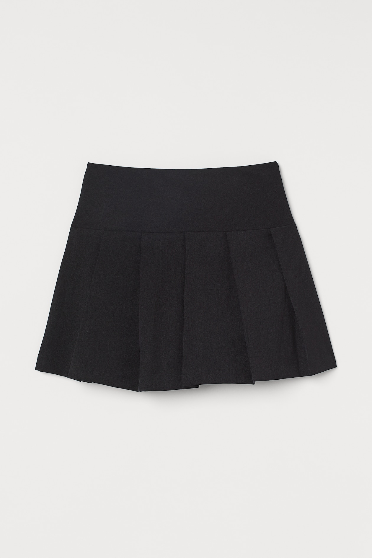 Pleated Skirt - High waist - Short - Black - Ladies | H&M US