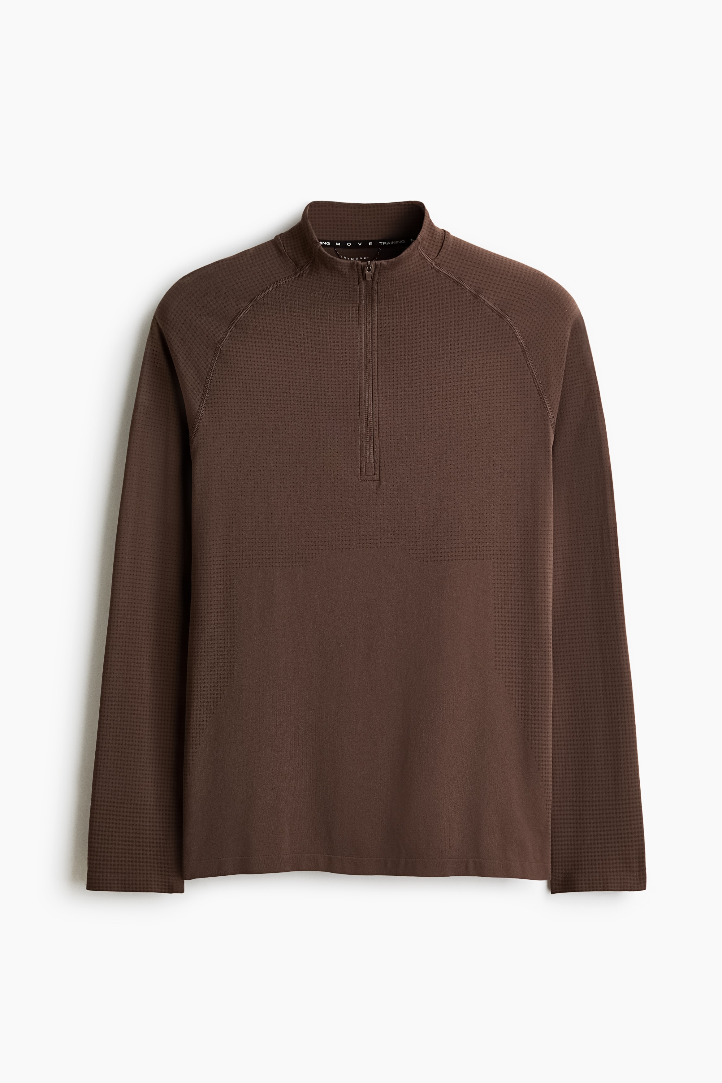 ミヒロ Muscle-Fit Half-Zip Sports Shirt with DryMove™ - Brown - Men | H&M US