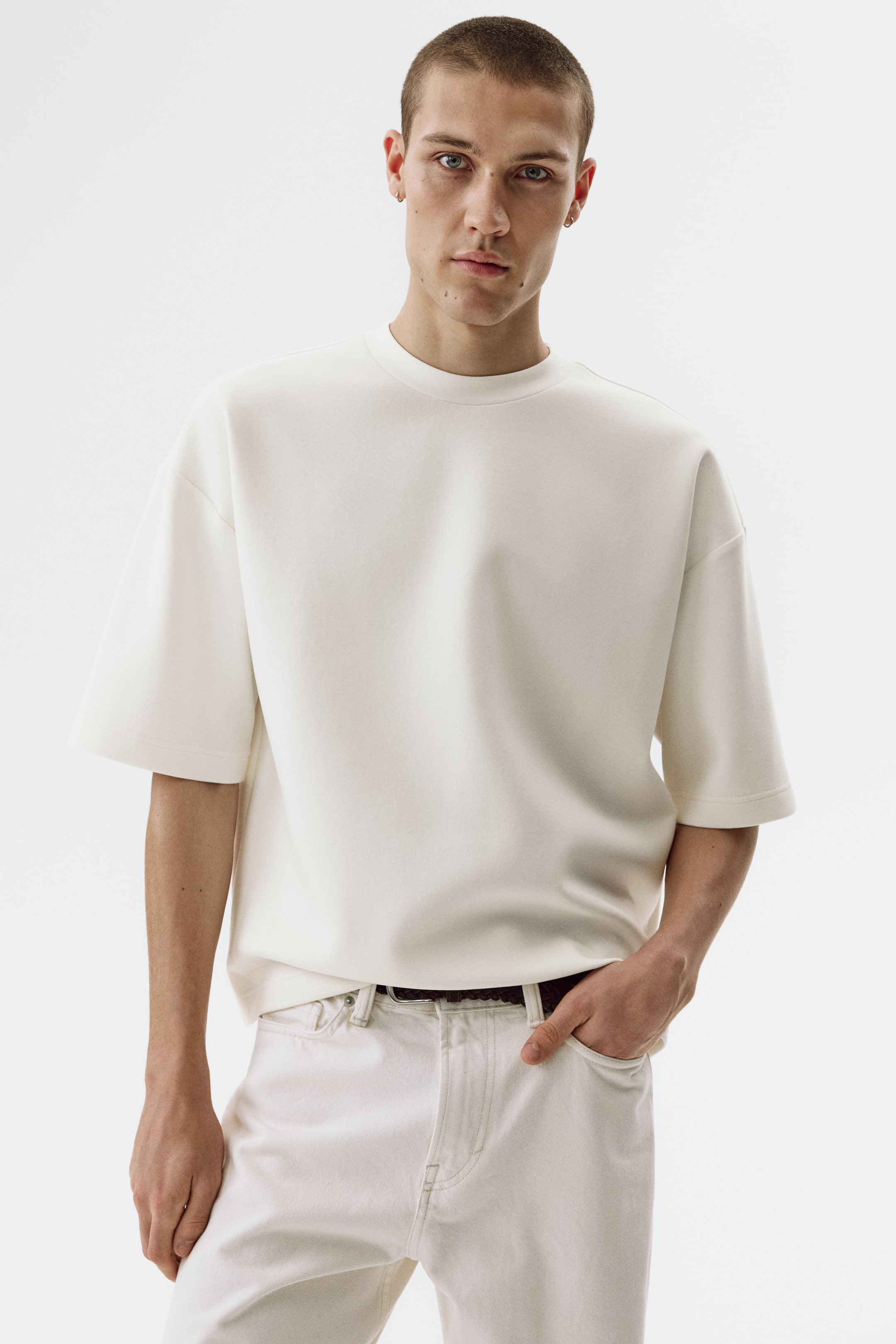 Oversized-Fit Scuba T-Shirt