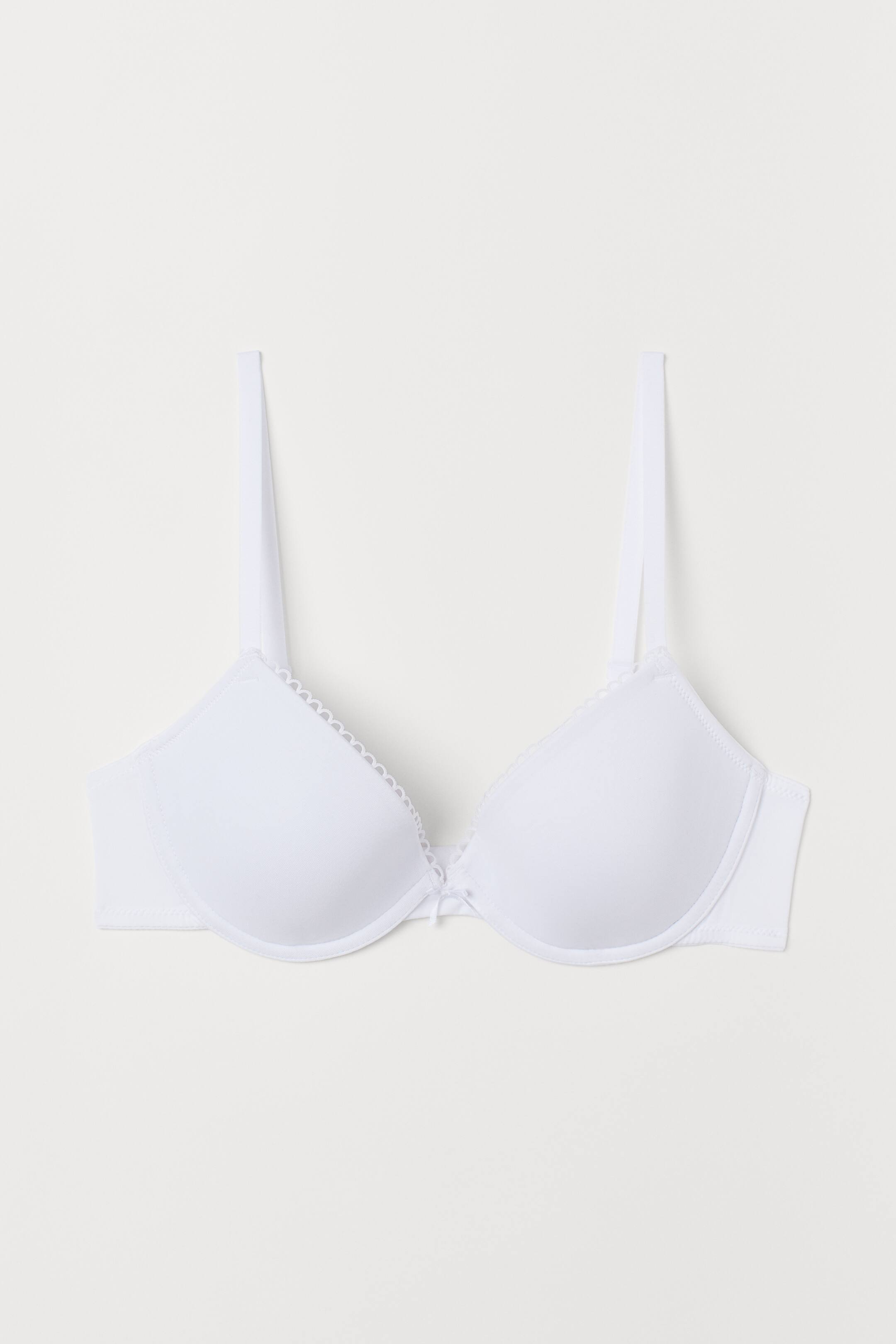 Zobrazit větší obrázek: Hladká podprsenka, mikrovlákno - Bílá - ŽENY | H&M CZ 1