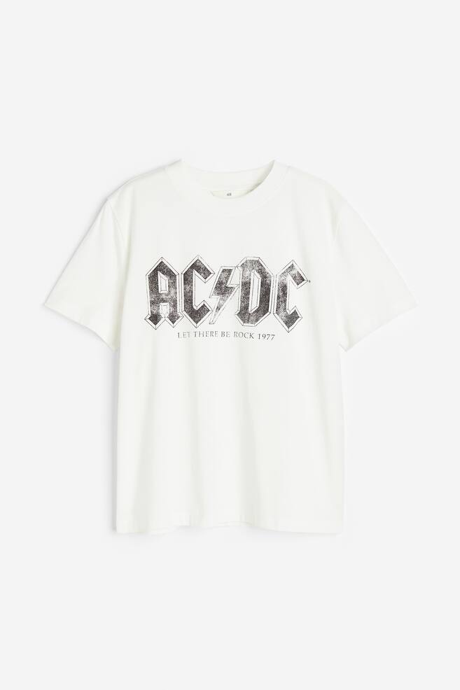 T-shirt with a motif - White/AC/DC/Dark grey/The Rolling Stones/Dark grey/AC/DC/Dark grey/Mickey Mouse/dc/dc/dc/dc/dc/dc - 2