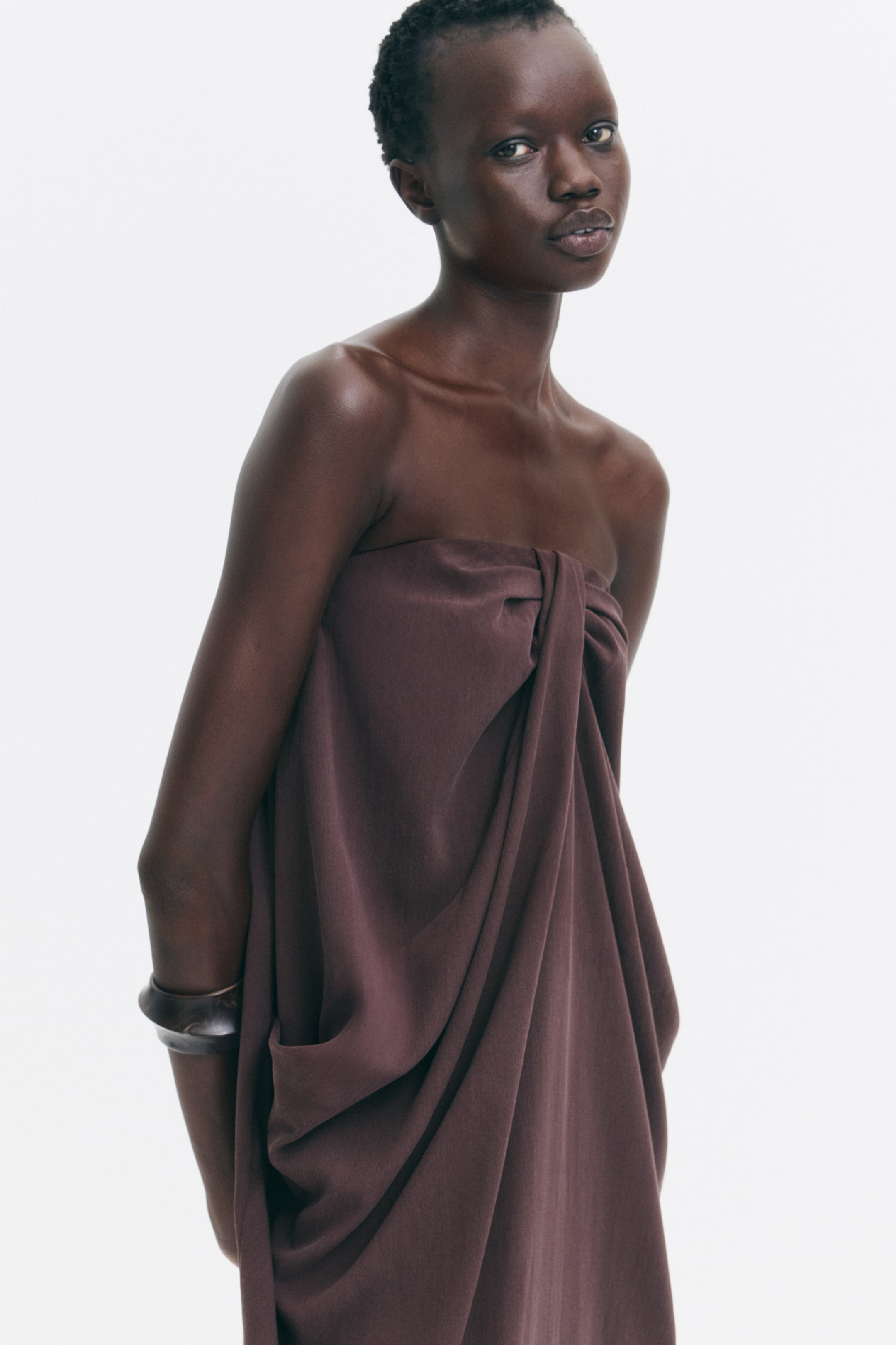 Robe bandeau avec détail noué