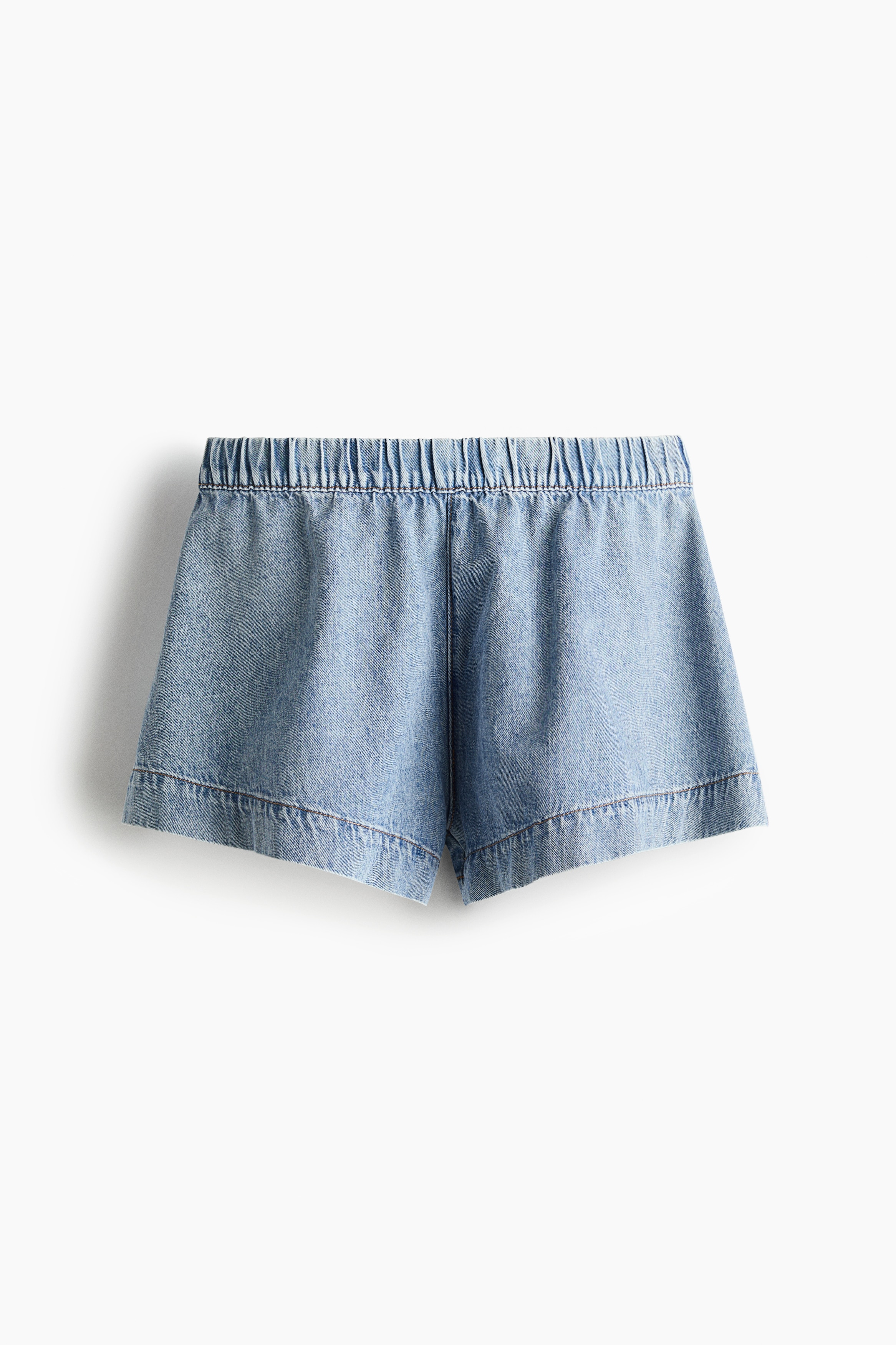 Pull on-shorts i denim - Lys denimblå/Lys denimgrå