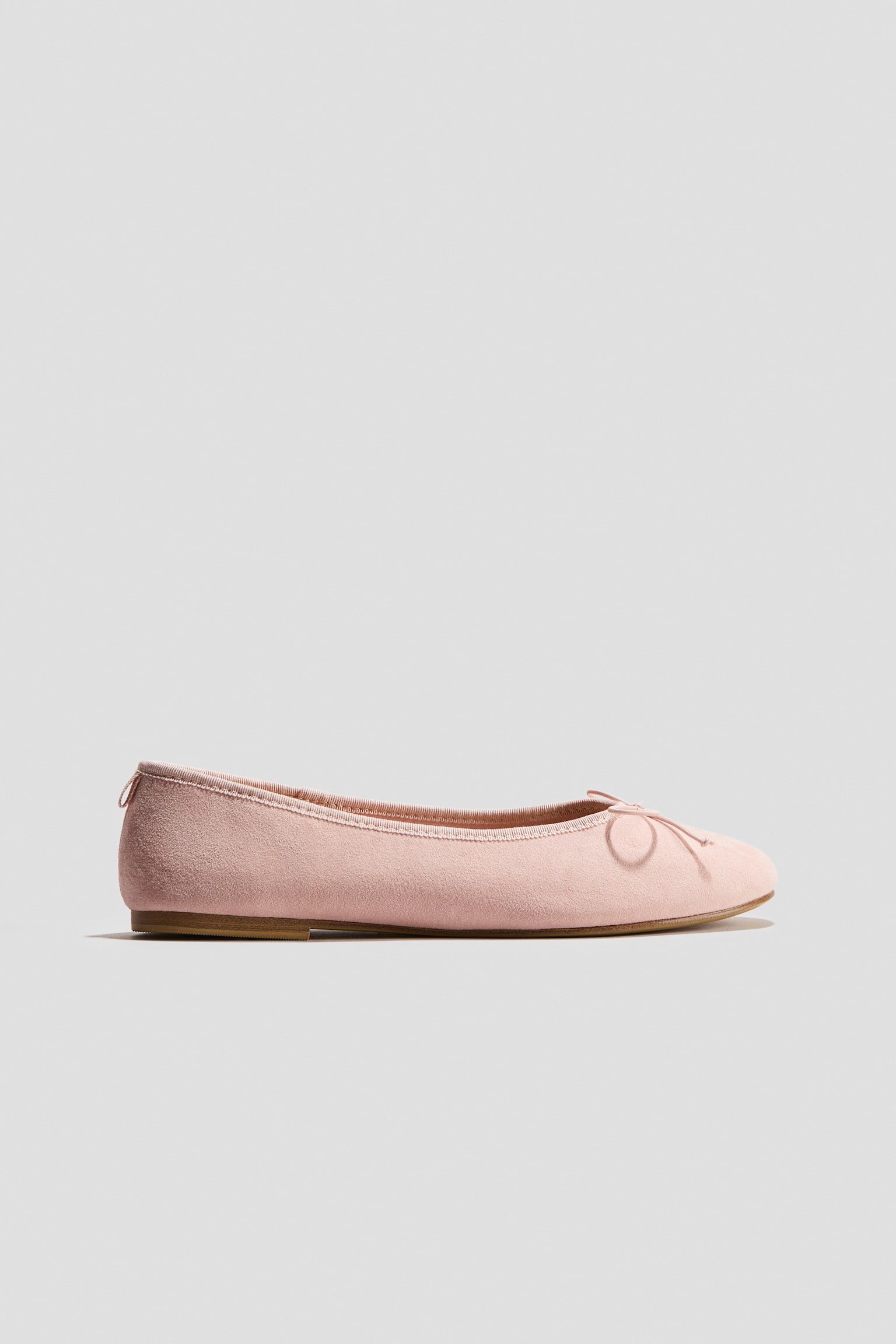 Ballerinaskor med rosett - Rosa/Svart/Beige