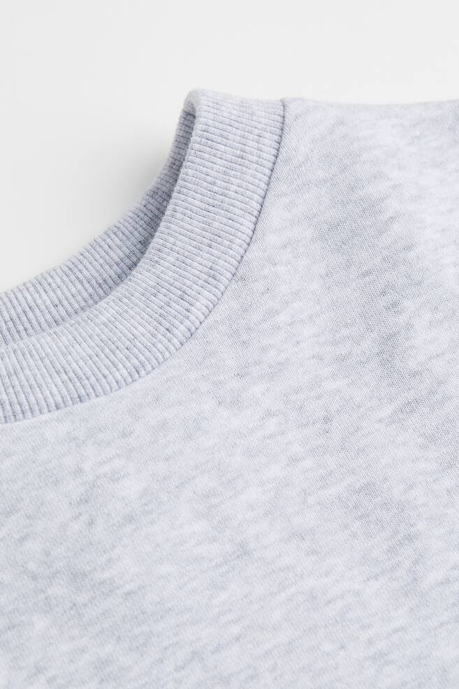 Boxy-style sweatshirt - Light grey marl - 2