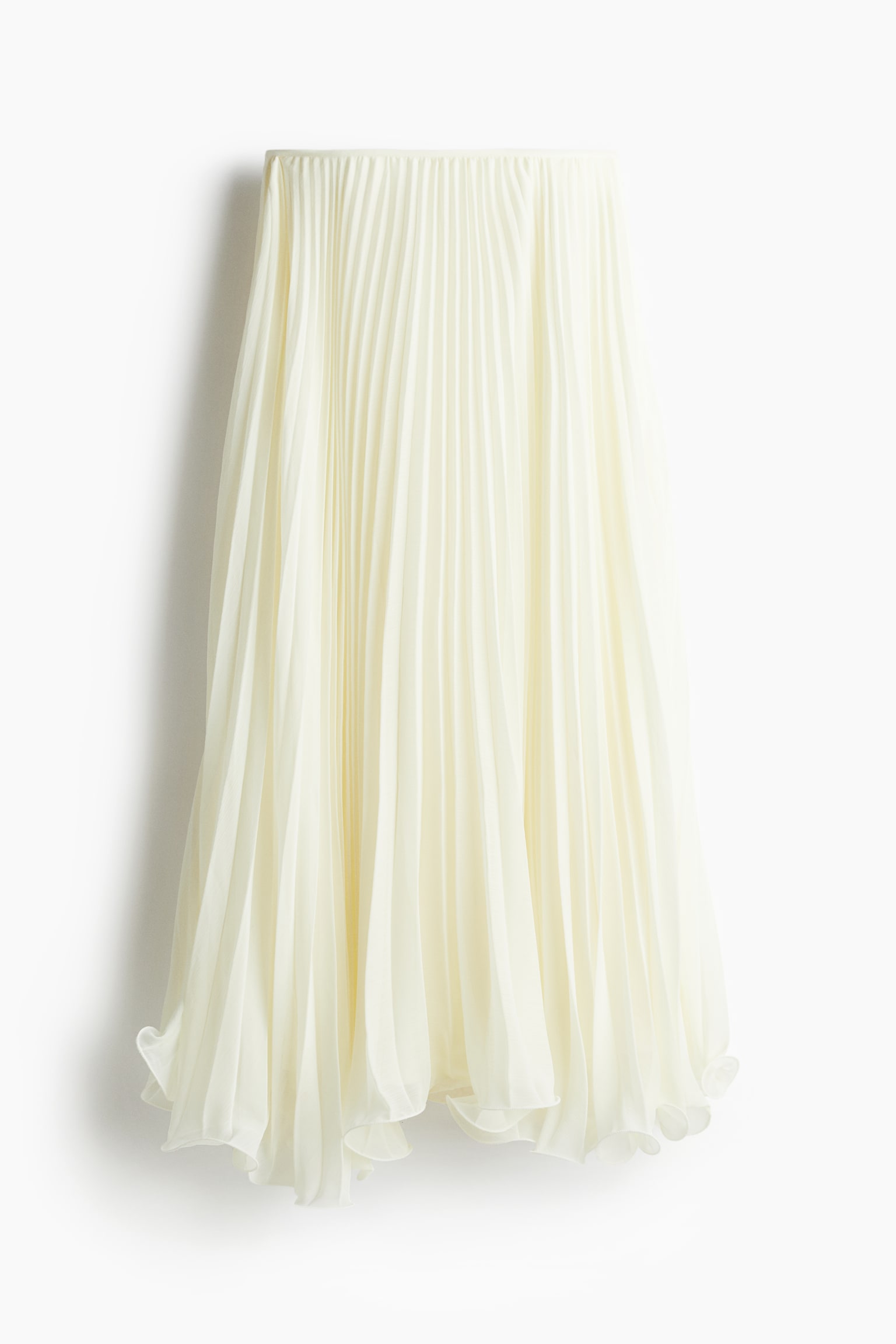 Sheer pleated skirt - Cream/Black/Grey - 2