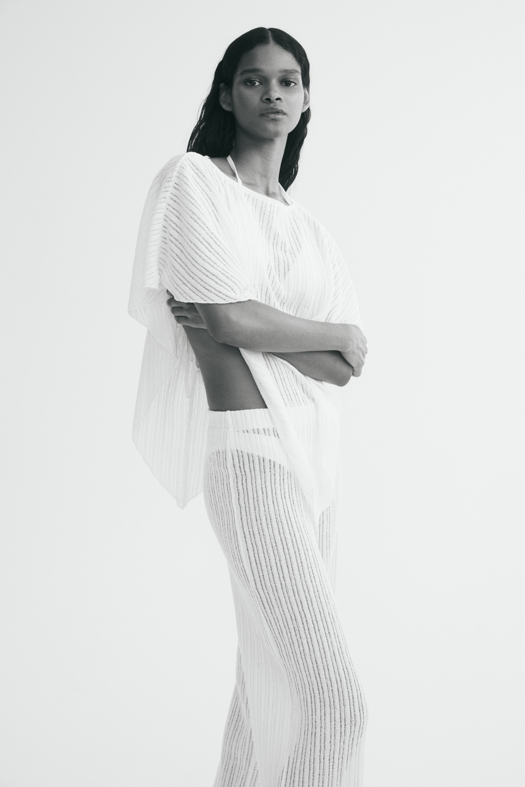 Rib-Knit Cape