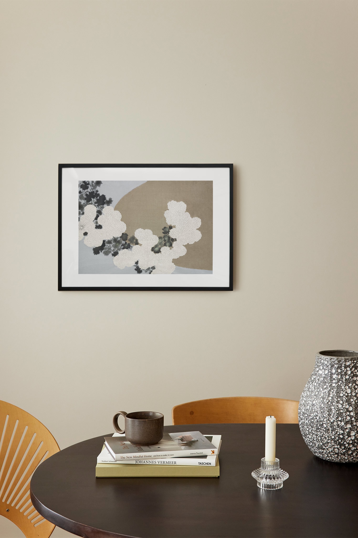 Blossom Momoyogusa Plakat - Beige/hvid