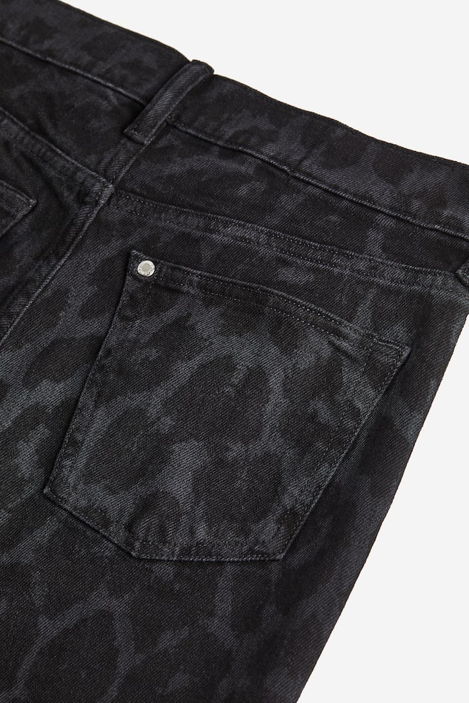 Skinny Jeans - Black/Leopard print/Denim purple - 3