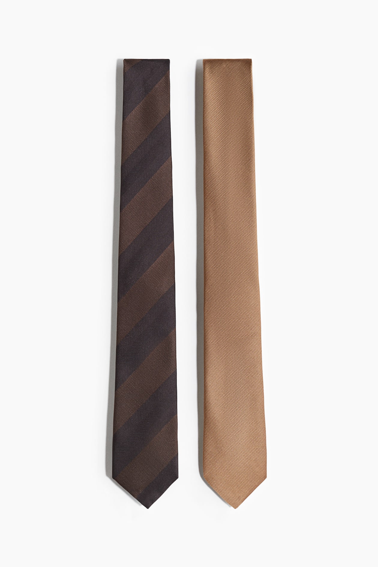 Cravatta Classica Uomo A Strisce Marrone, Blu E Bianco – 150x8 Cm, Eleganza Senza Tempo