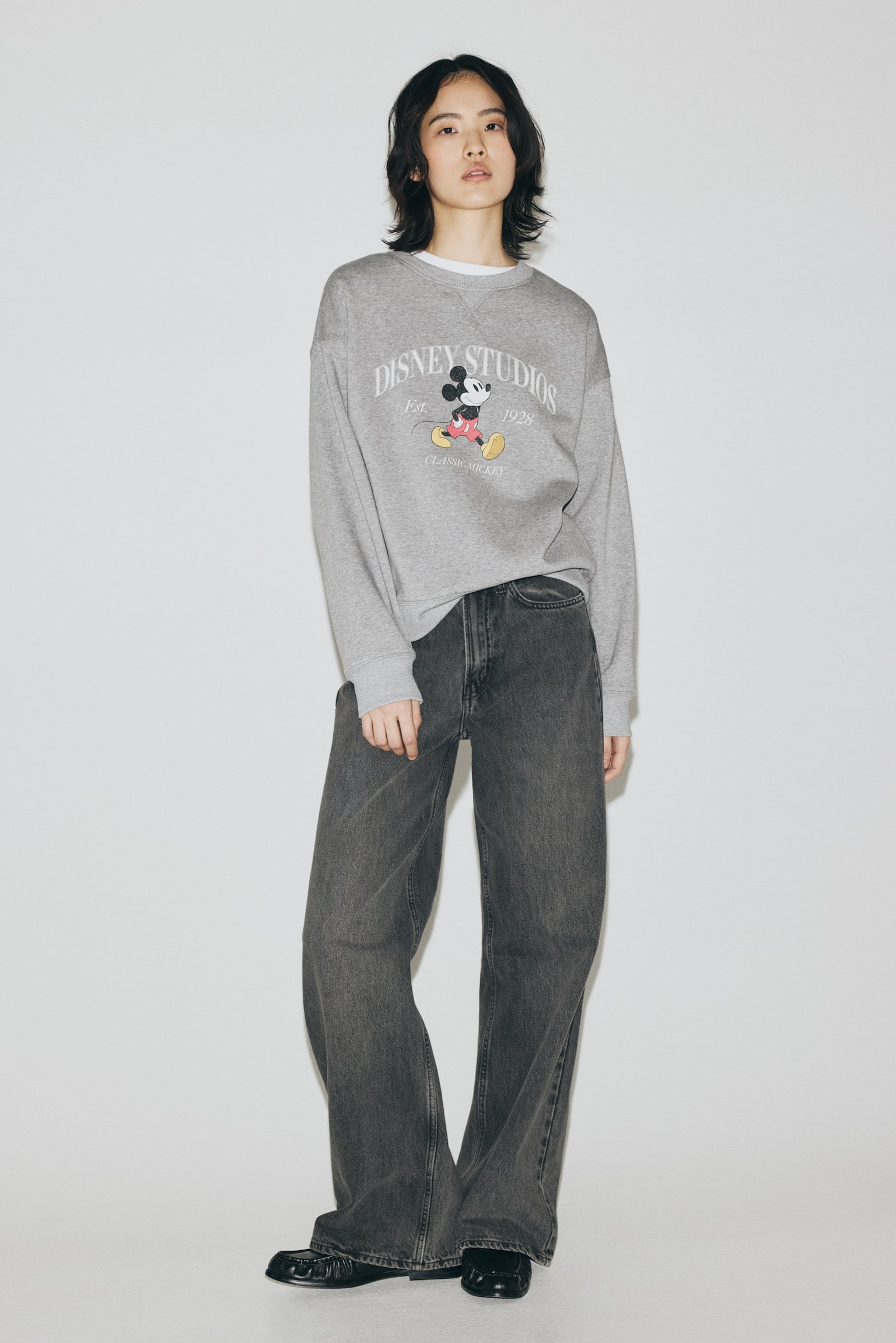 Printed sweatshirt - Grey marl/Mickey Mouse/Burgundy/Mickey Mouse/Navy blue/Yale - 3
