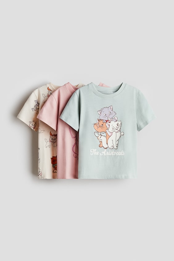 Детские топы H&M 3-pack Printed Jersey Tops