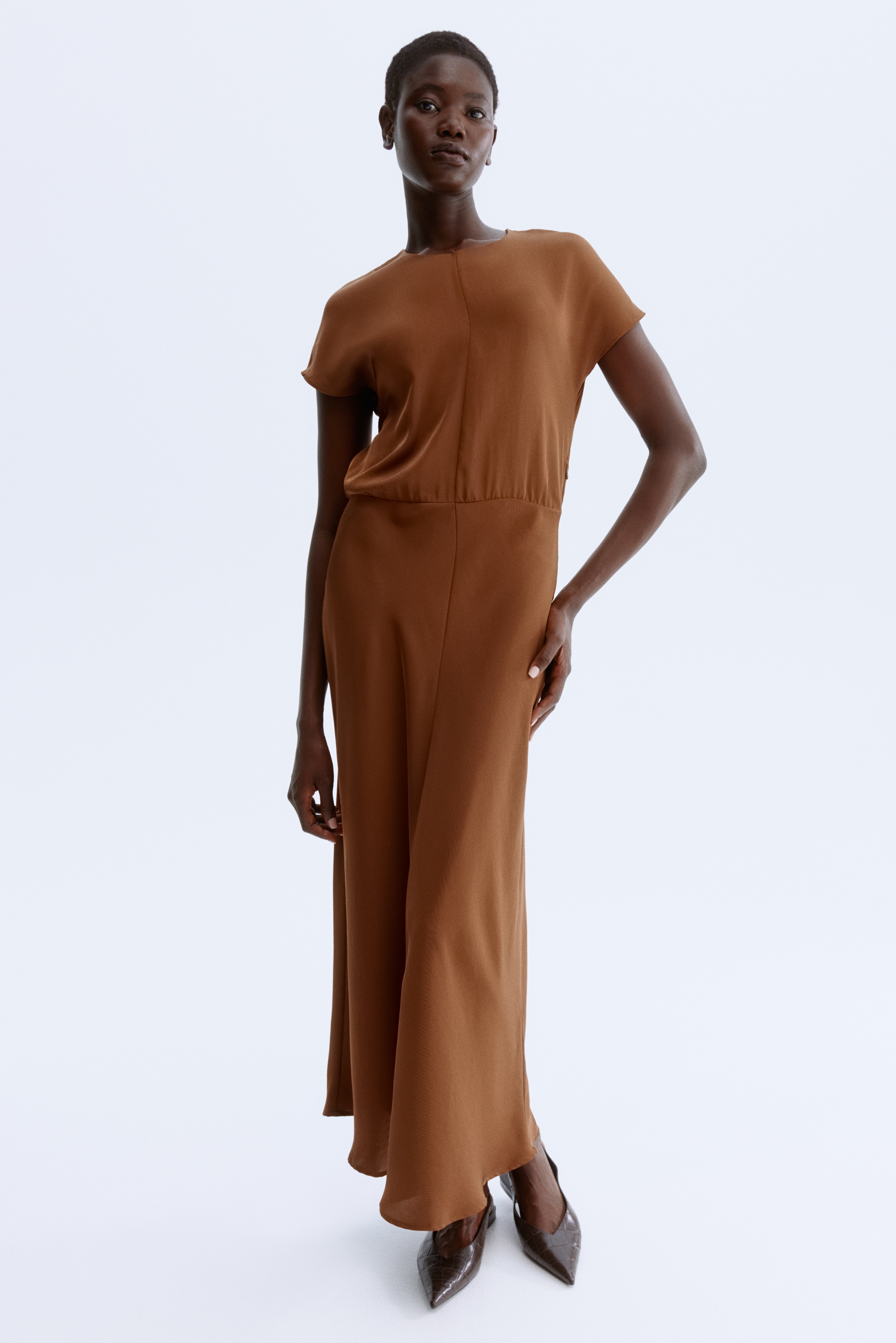 Cap-Sleeved Satin Dress from H&M - $29.99