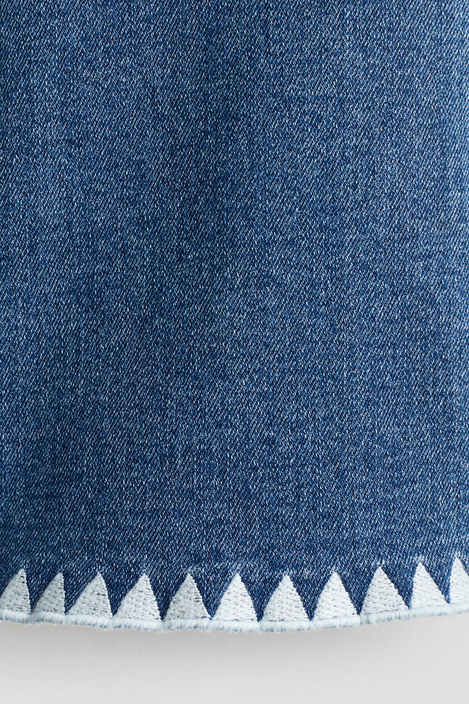 Embroidery-detail flared jeggings - Denim blue/Dark grey - 3