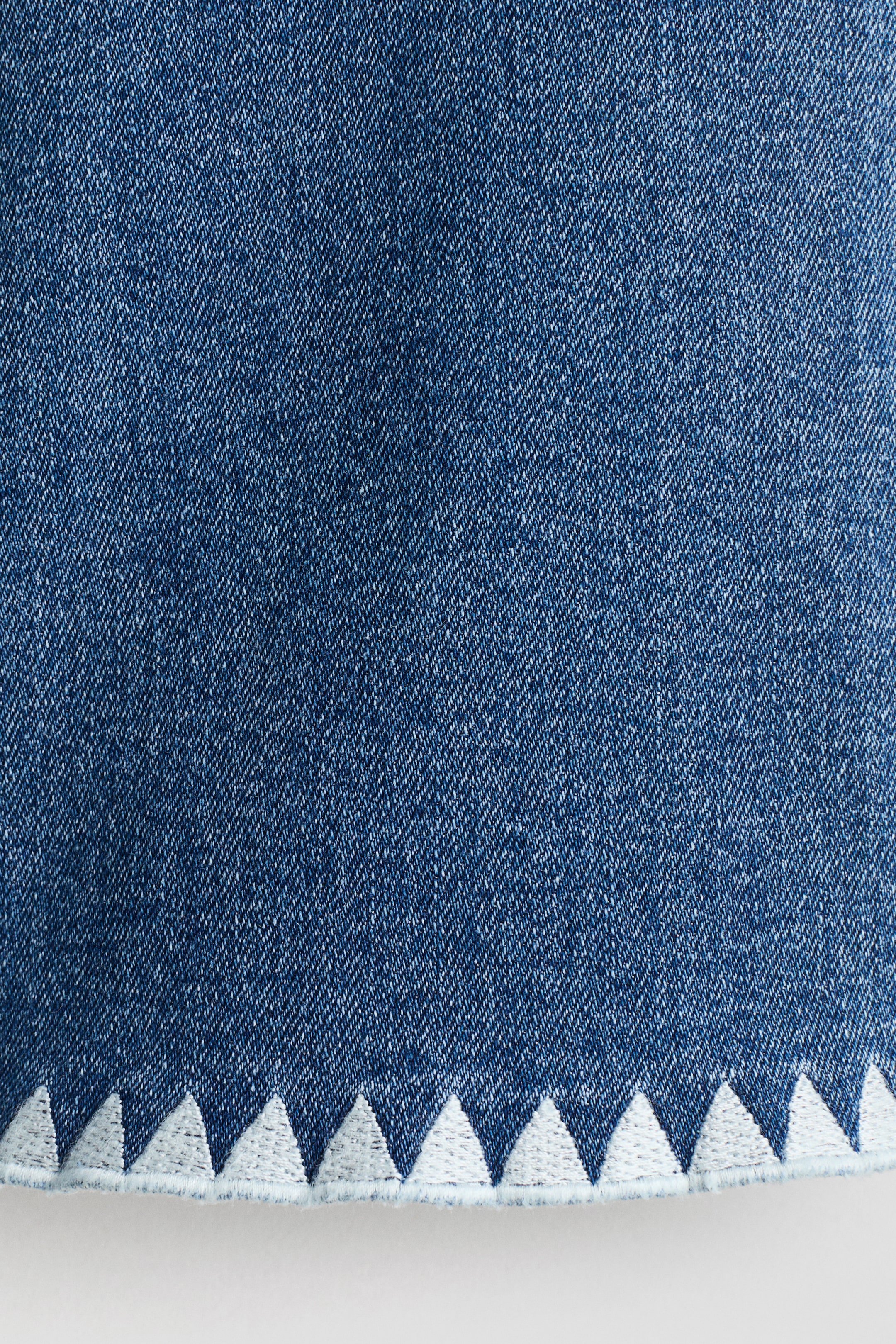 이미지 확대 보기: 엠브로이더리 디테일 플레어 제깅스 - Denim blue - Kids | H&M KR 7