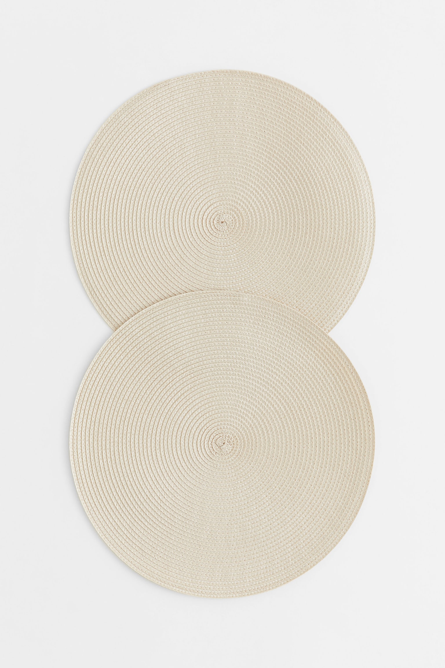 2-pack round table mats - Light beige - 1