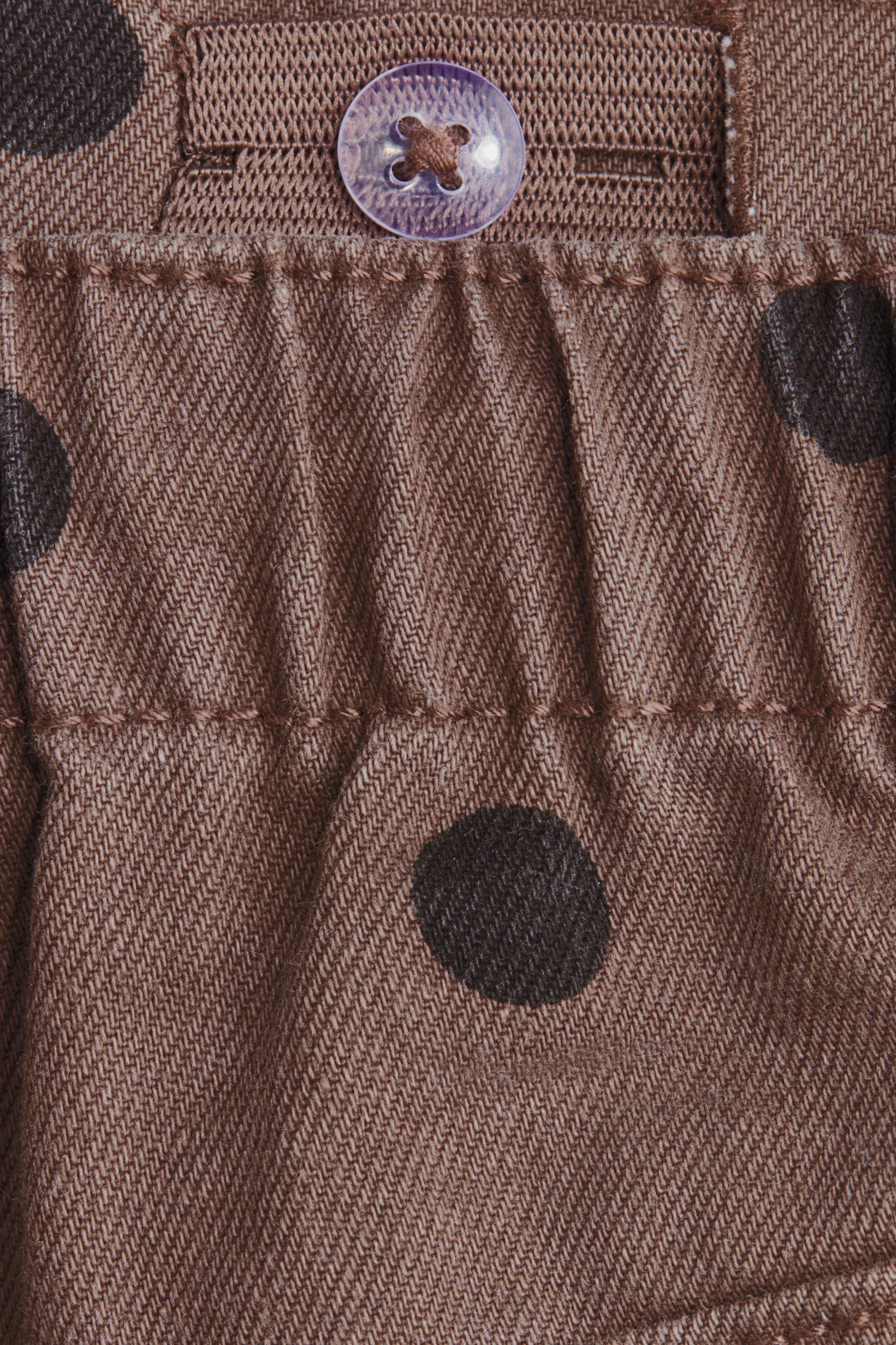 Cotton Twill Barrel-Leg Pants