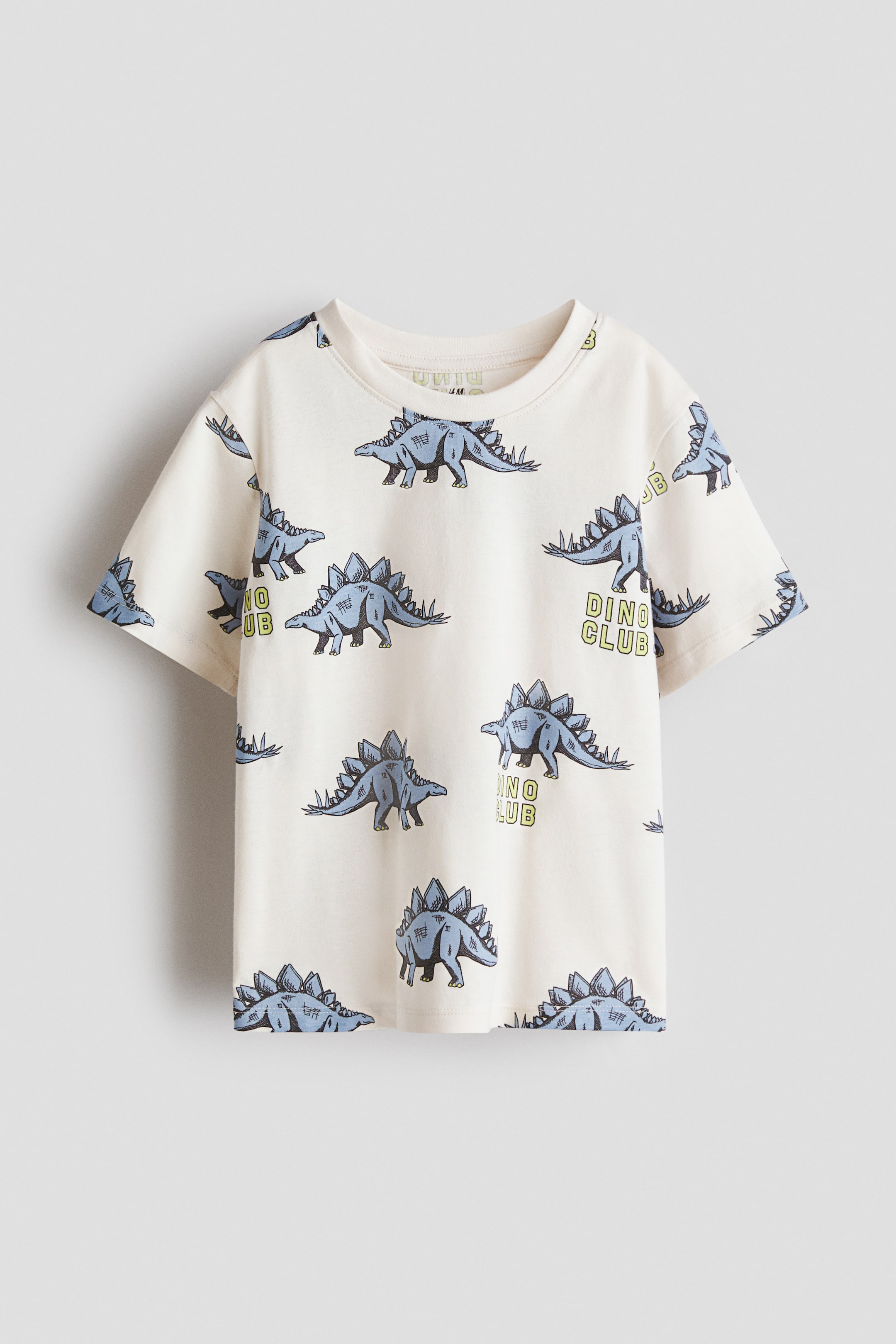 View larger image: Printed cotton T-shirt - Cream/Dinosaurs - Kids | H&M MY 1