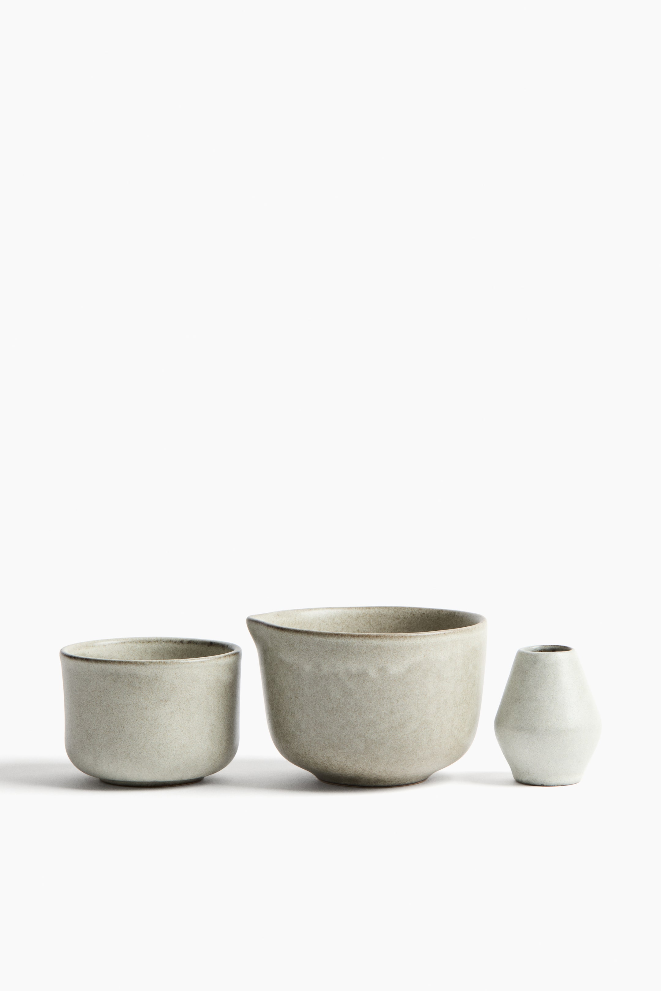 Se større billede: Matcha-sæt i stentøj - Gråbeige - Home All | H&M DK 1