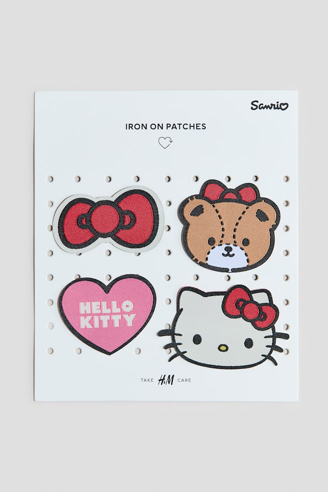 Lot de 4 patchs de réparation - Rouge/Hello Kitty/Violet/KPop Demon Hunters/Jaune/Pokémon/Rose/CapyFun/Rouge/Spidey/Bleu clair/Lilo et Stitch/Vert/Minecraft - 1