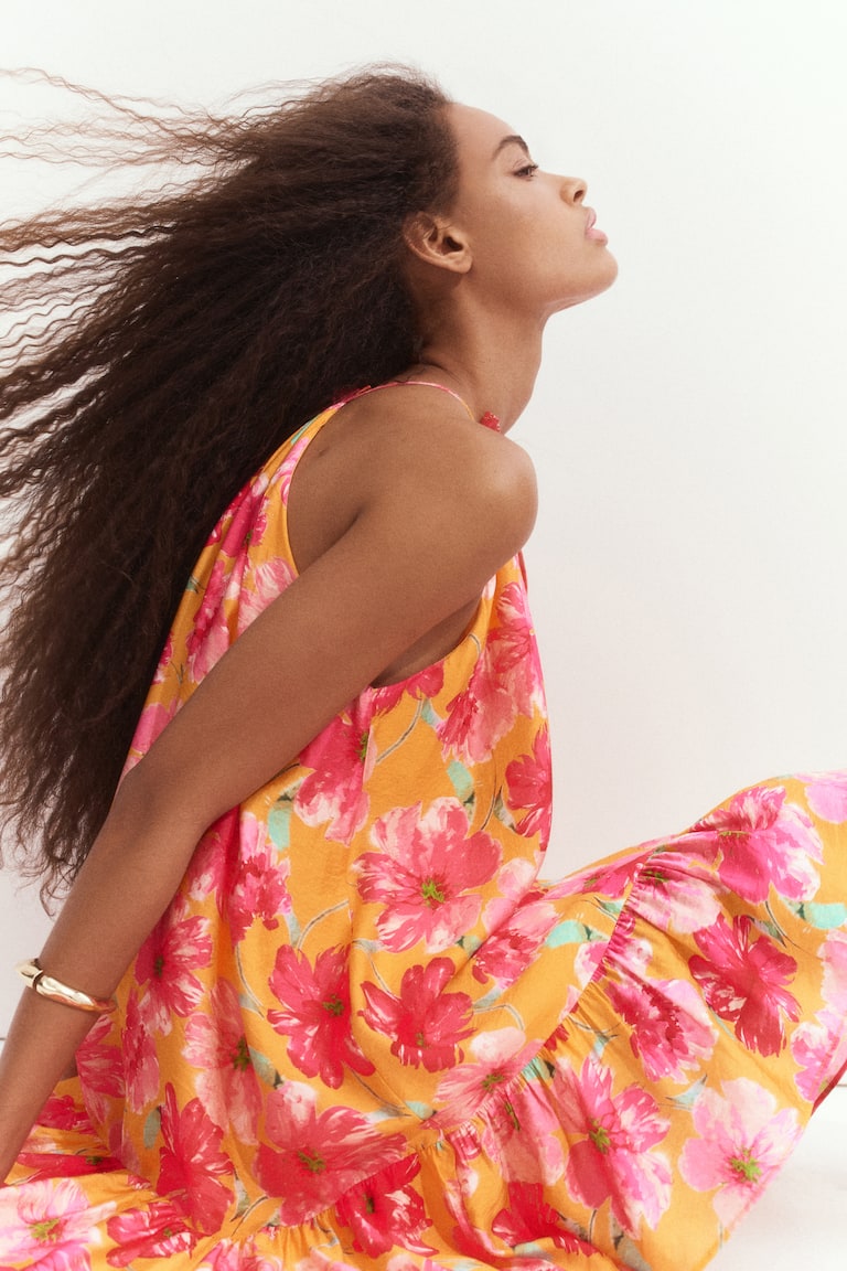 femme h&amp;m robe hm rose