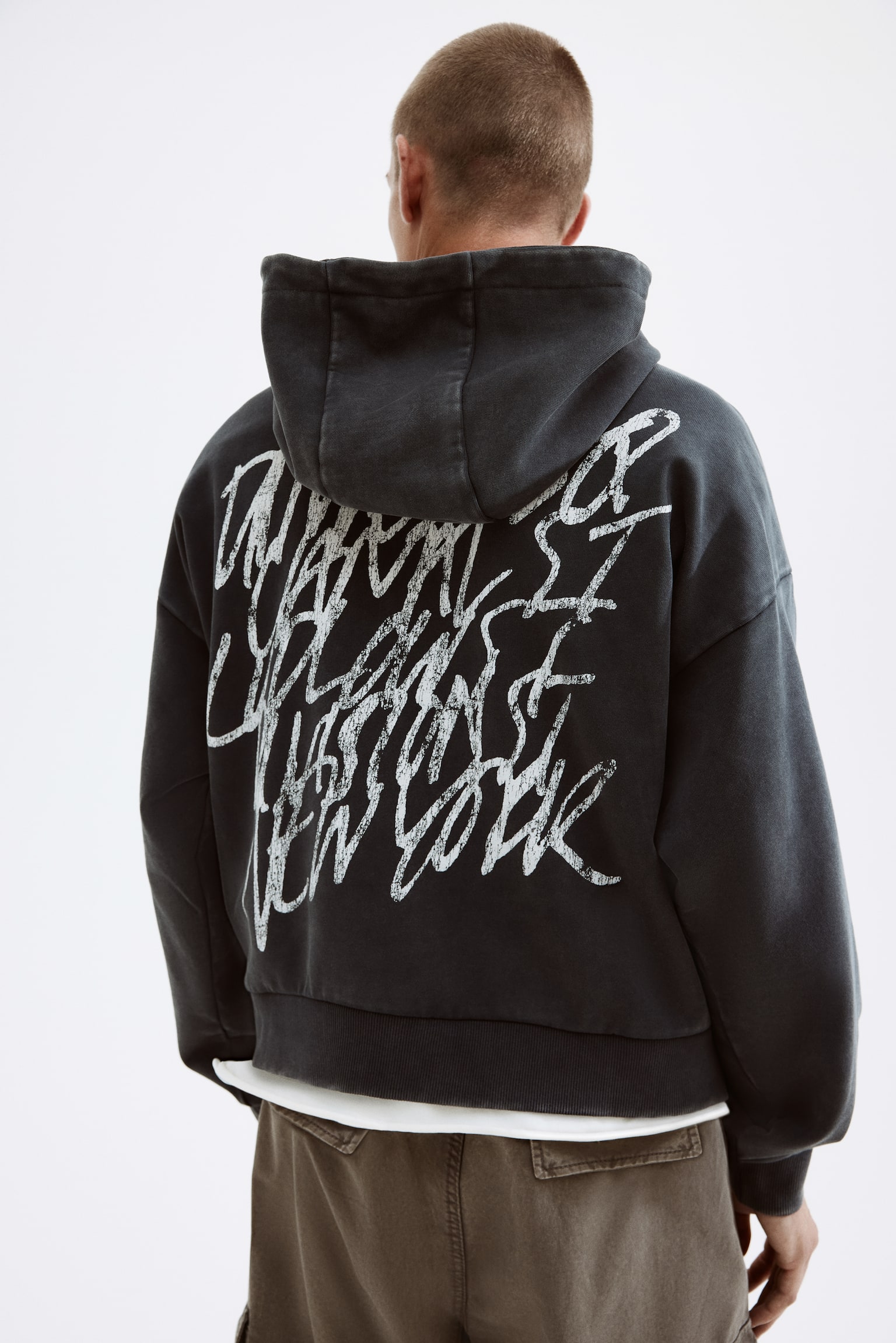 Oversized Fit Printed hoodie - Grey/Dimes Sq/Green/Sunset/Black/Statue of Liberty/Washed black/NYC - 4