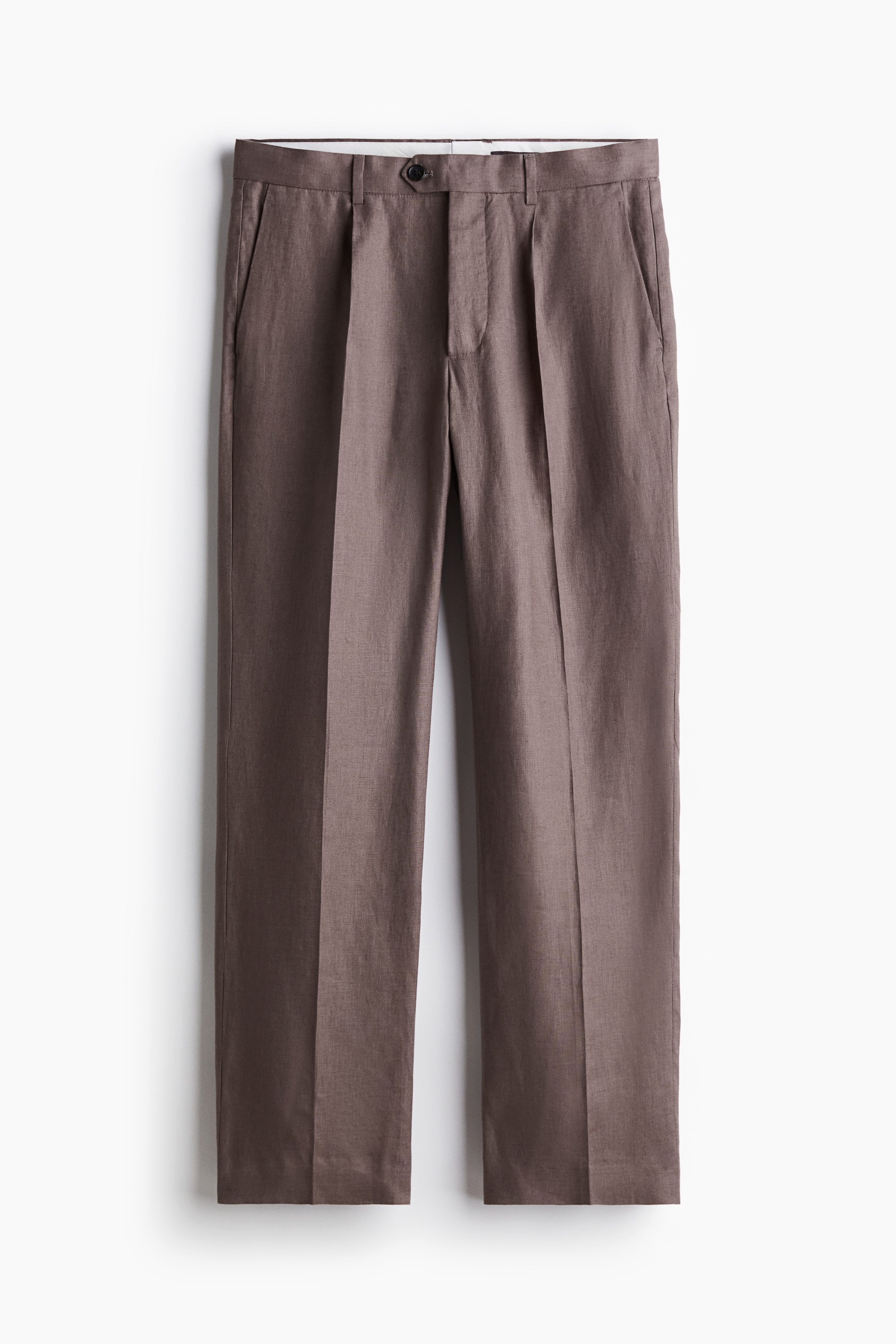 Pantaloni da completo in lino Relaxed Fit Nero UOMO H&M IT