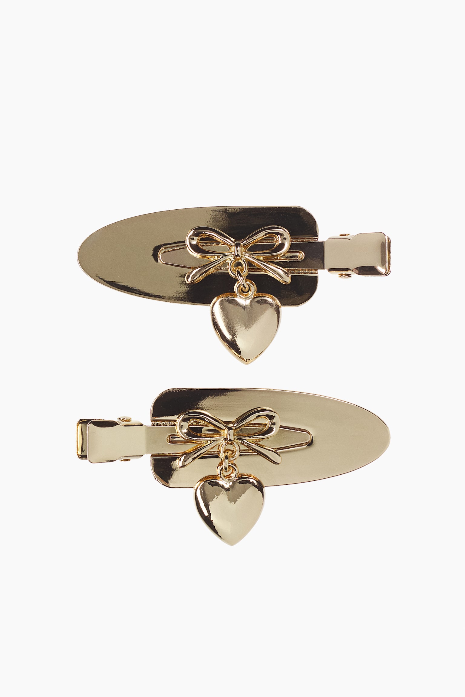 H&M 2-Pack Charm-Detail Hairstyling Clips, цвет: Золотой — фото 2