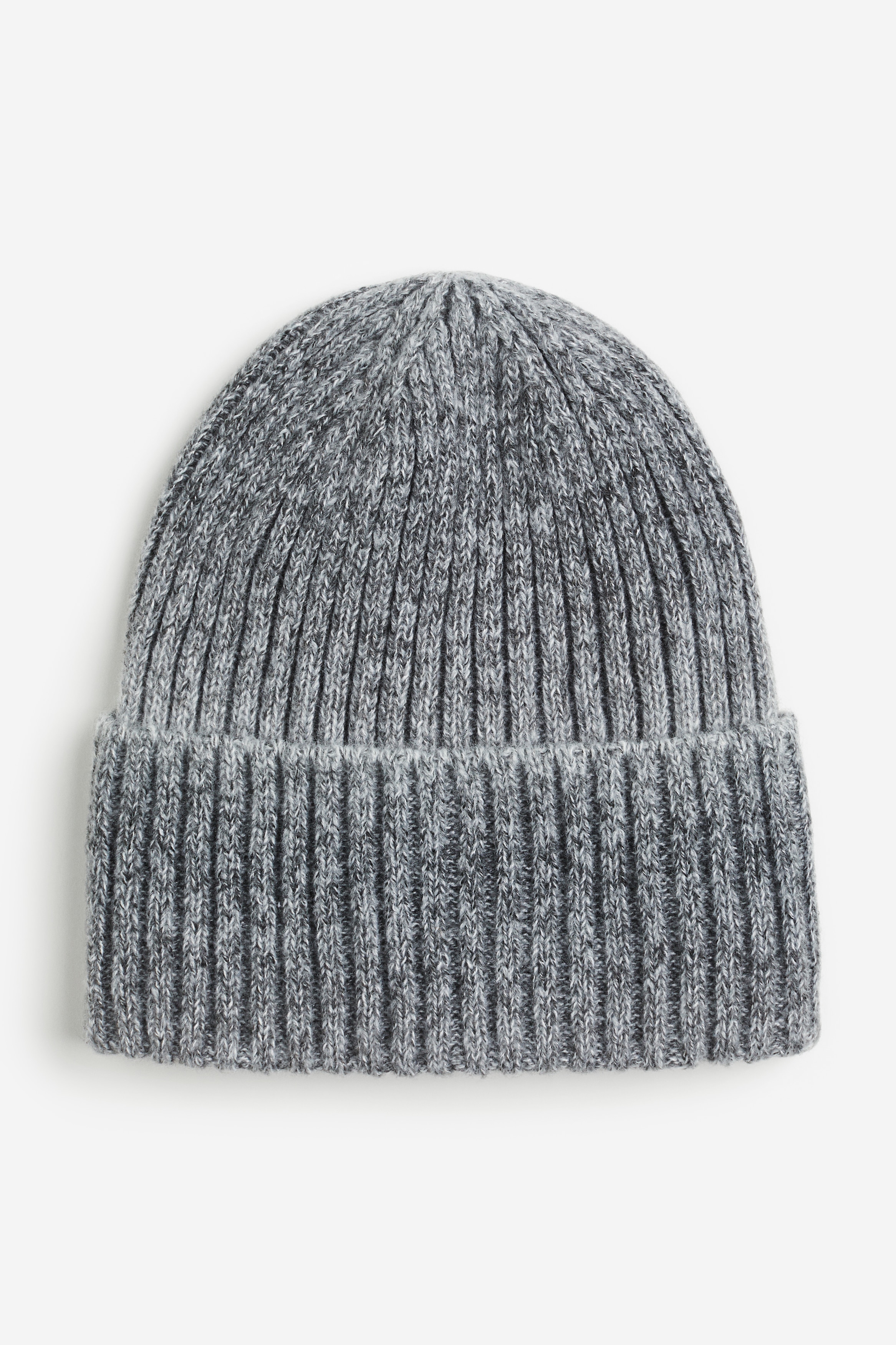 Garçon - Bonnet en maille côtelée Gris chiné - Size: 134/152 (8-12Y)  - H&M