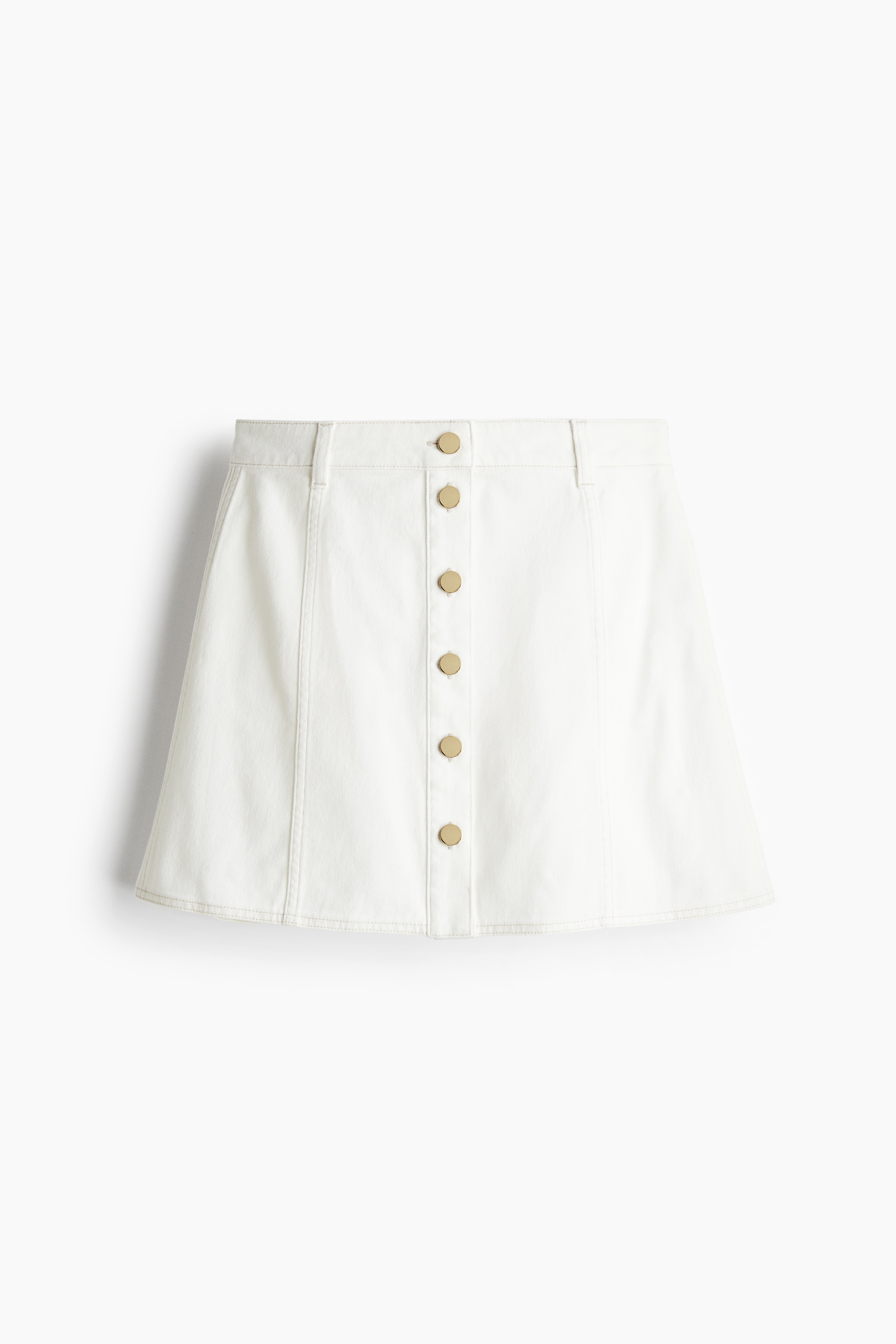A-line denim mini skirtModel
