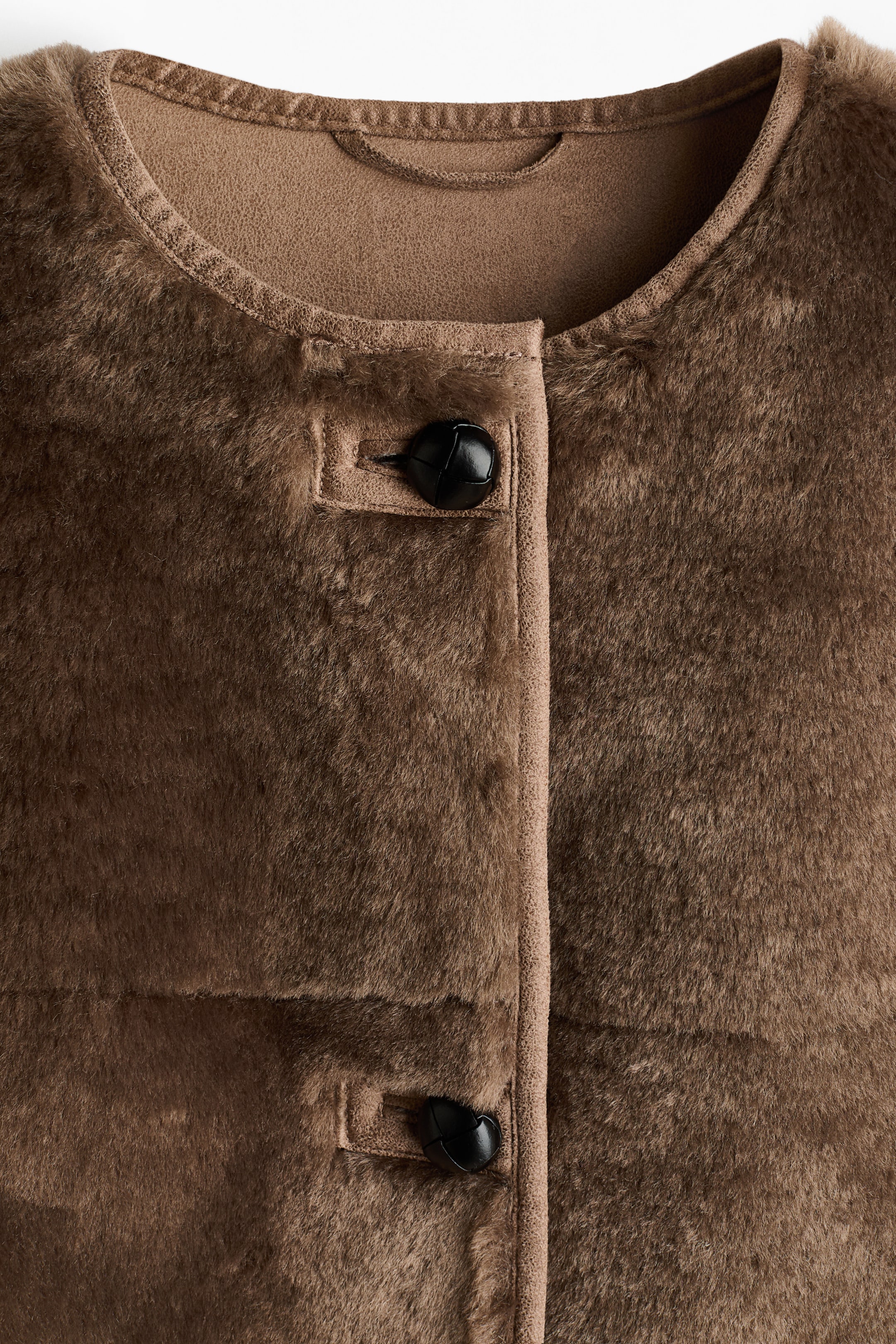 Zobacz większy obraz: Puszysta kurtka - Ciemnobeżowy - ONA | H&M PL 6