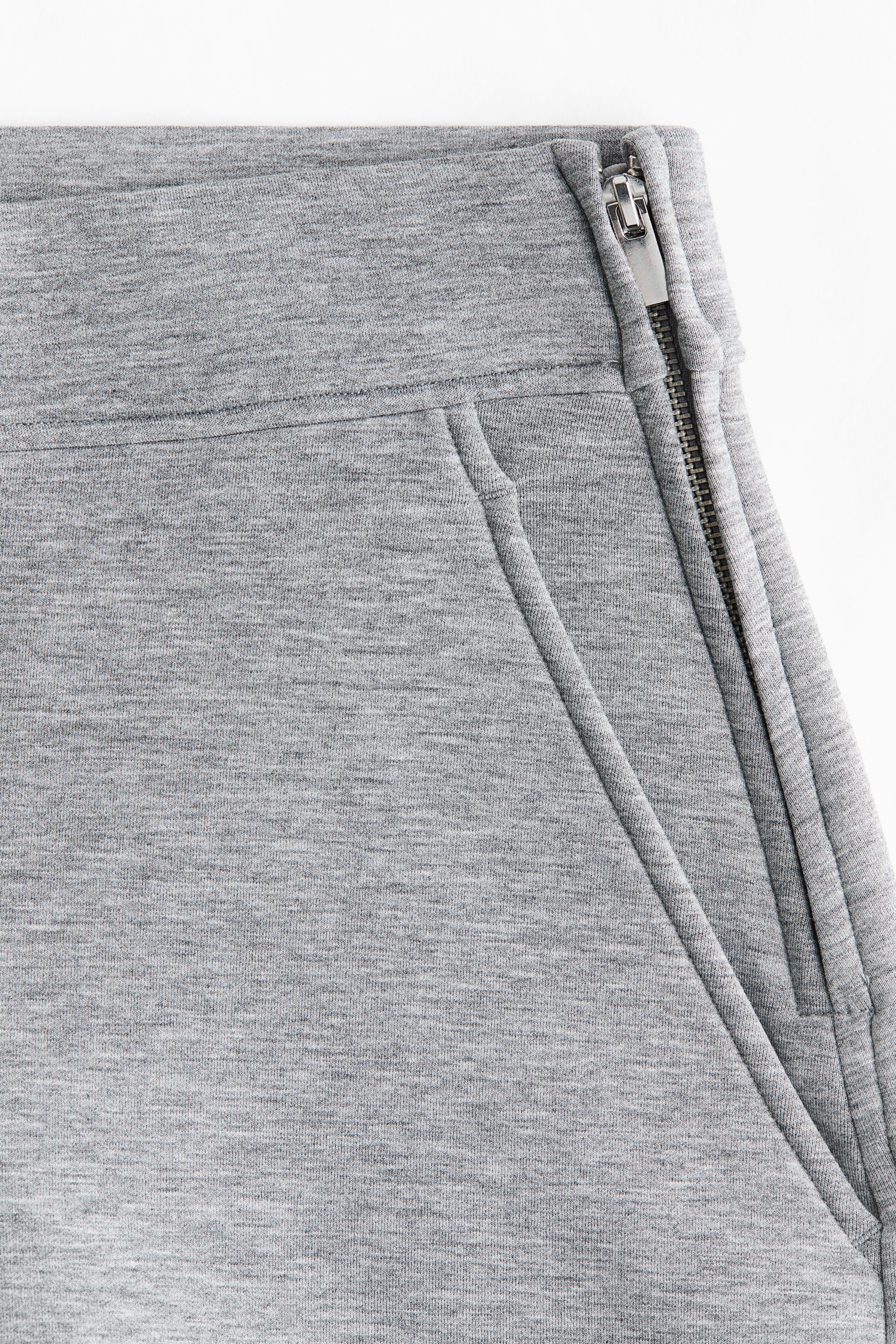 View larger image: Wide scuba trousers - Grey marl - Ladies | H&M MY 7